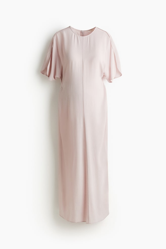 MAMA Robe en viscose - Rose poudré/Noir - 1
