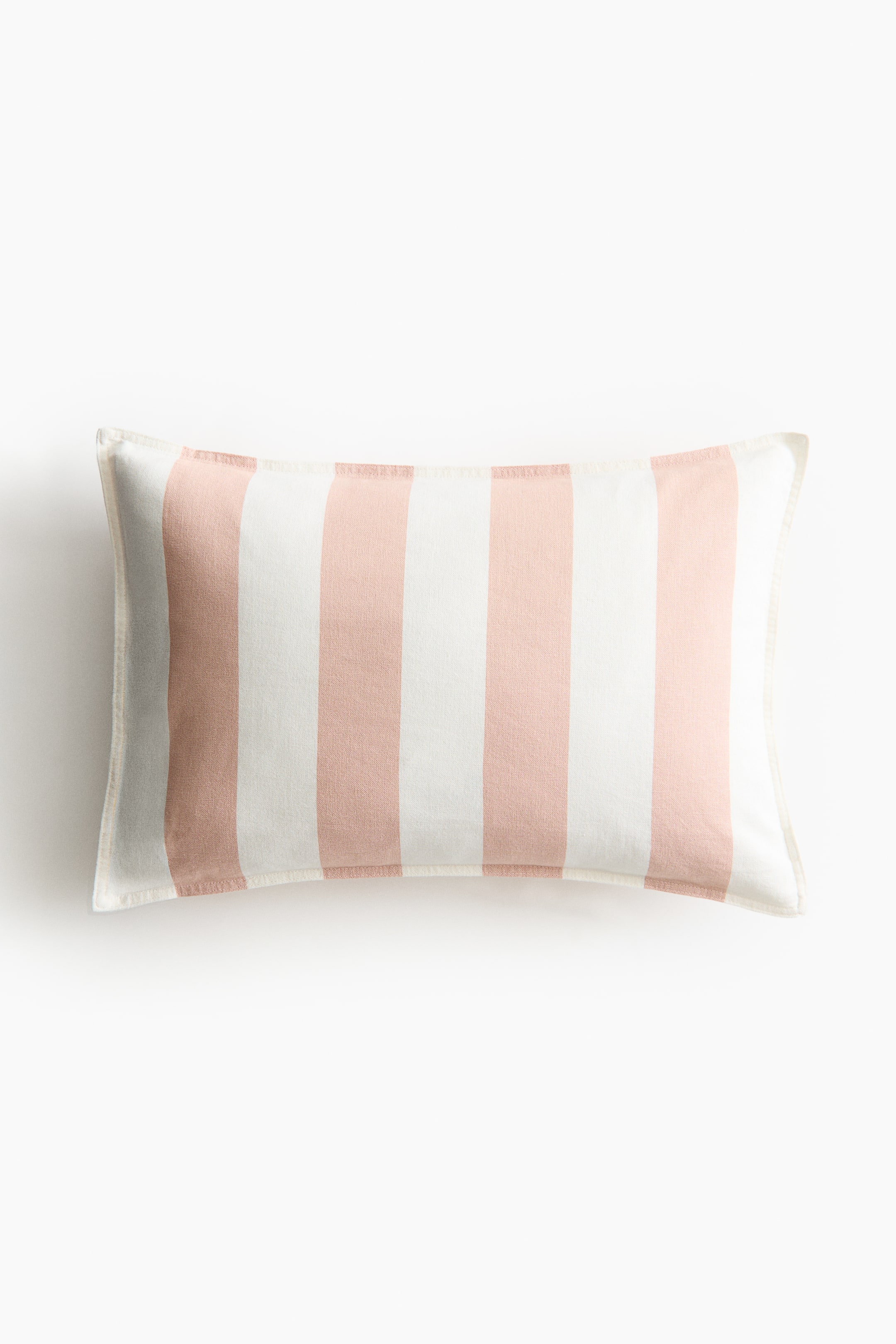 View larger image: Linen-blend cushion cover - Light dusty pink/Striped - Home All | H&M GB 2