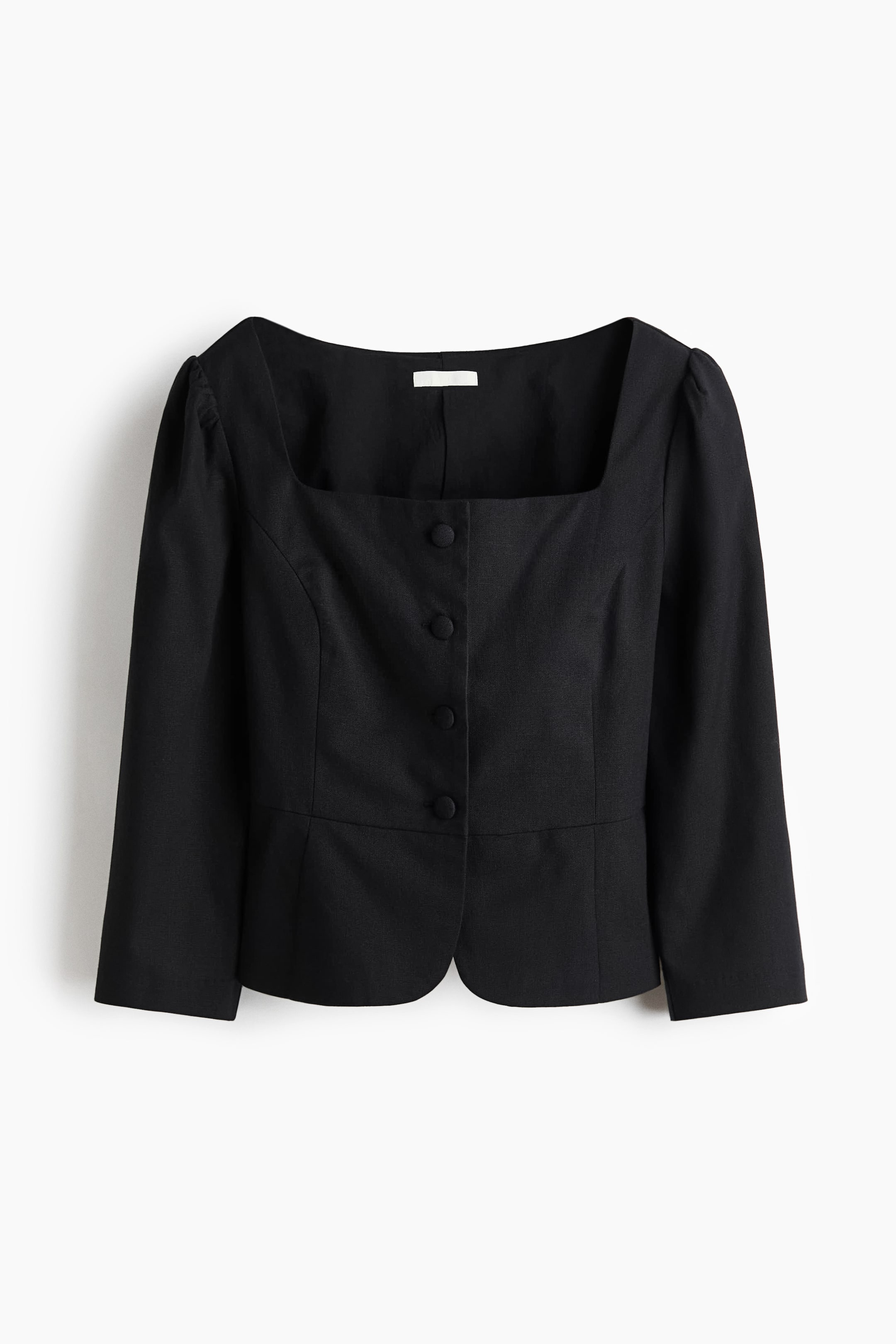 Ver imagen más grande: Blazer con escote cuadrado - Negro - MUJER | H&M ES 1