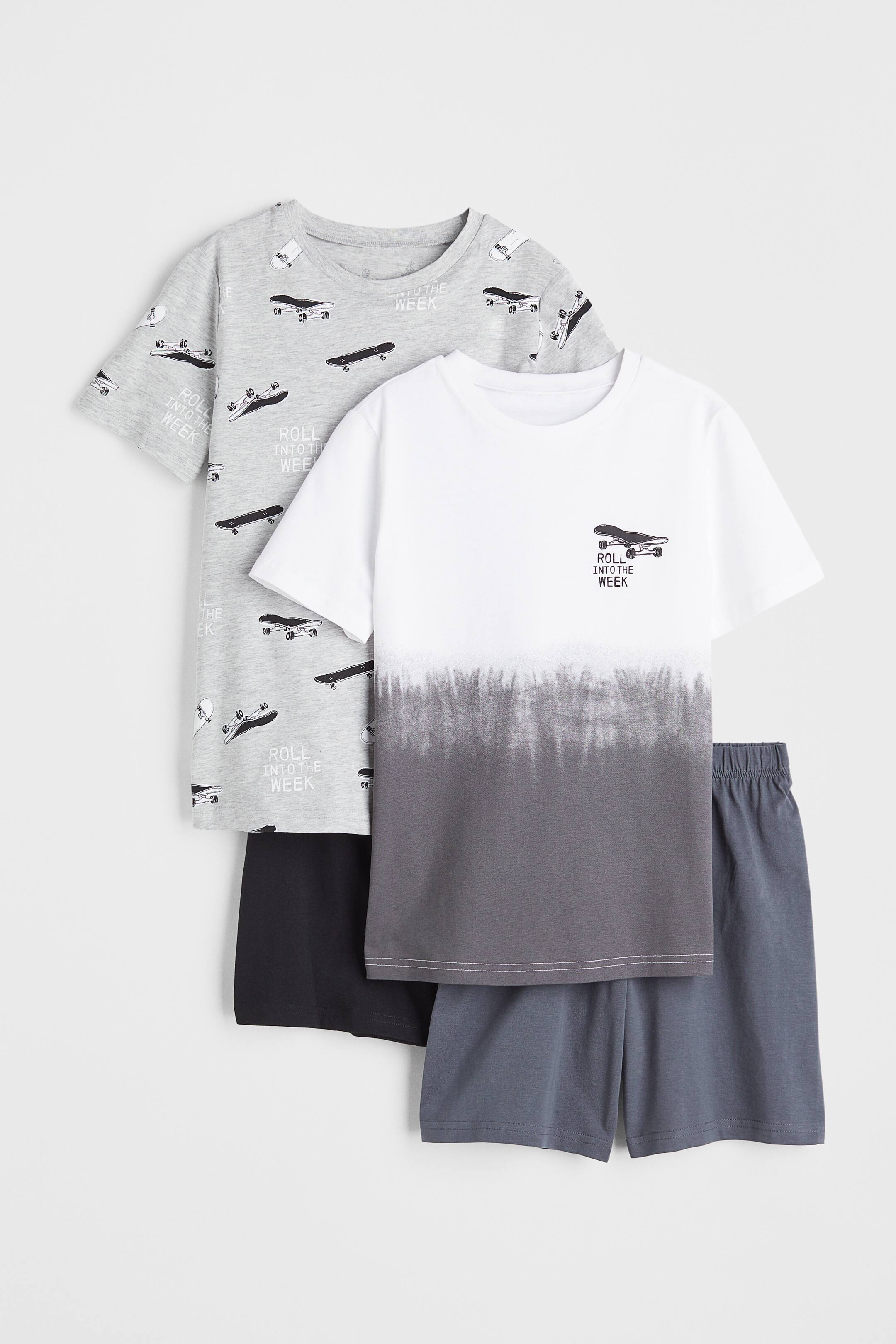 Prikaži veću sliku: Dva kompleta za spavanje od žerseja - Siva/Roll Into The Week - Kids | H&M RS 1