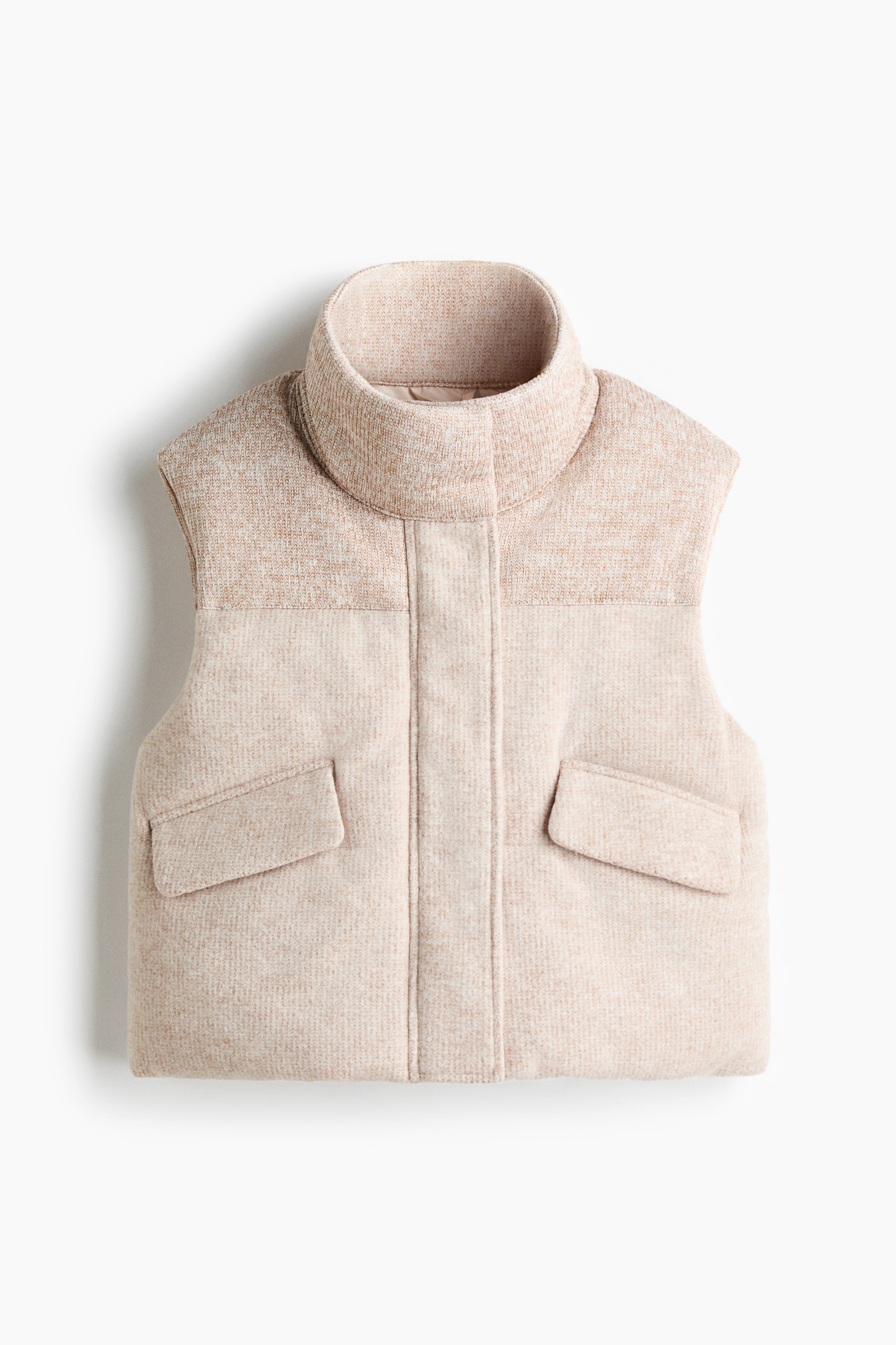 拡大画像を表示: ニットパファーベスト - ライトベージュ - レディース | H&M JP 6