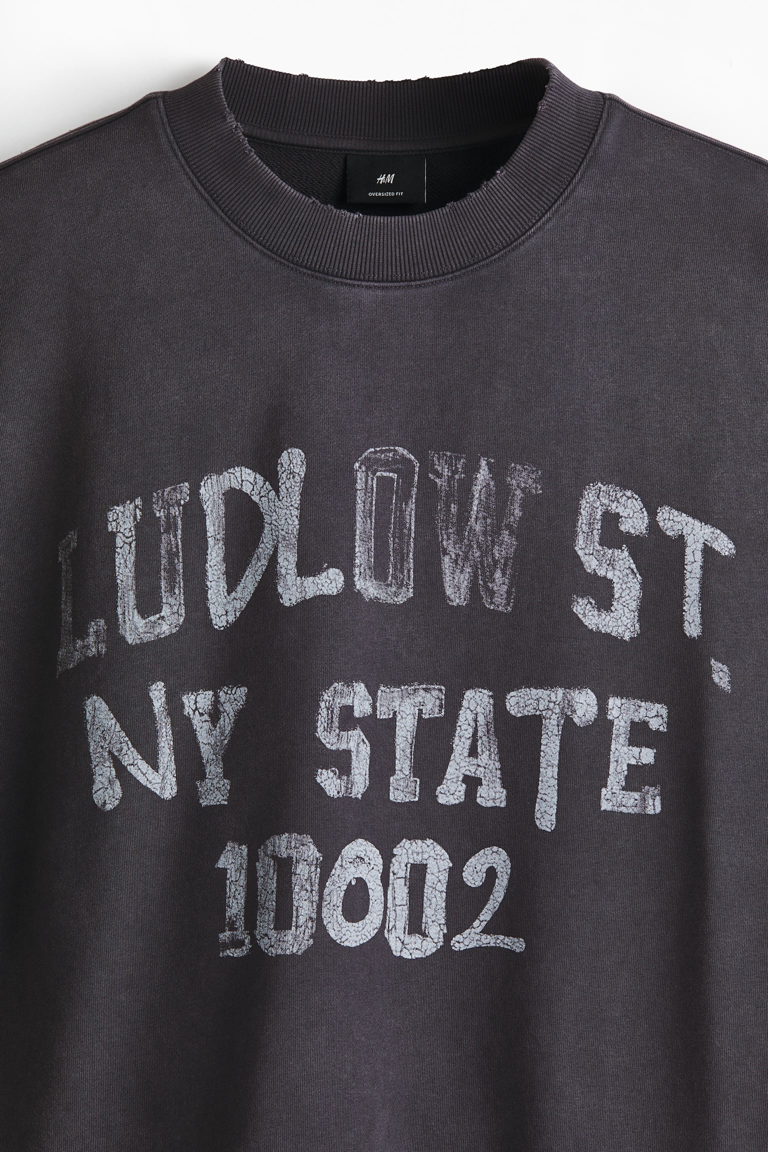 Oversized Fit Printed sweatshirt - Dark grey/Ludlow St/Dark blue/Orchard St - 4