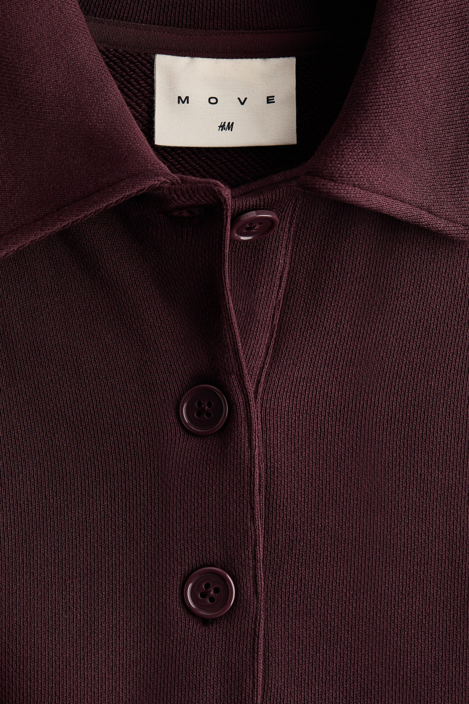 Sports cotton rugby shirt - Chocolate plum/Light taupe - 4