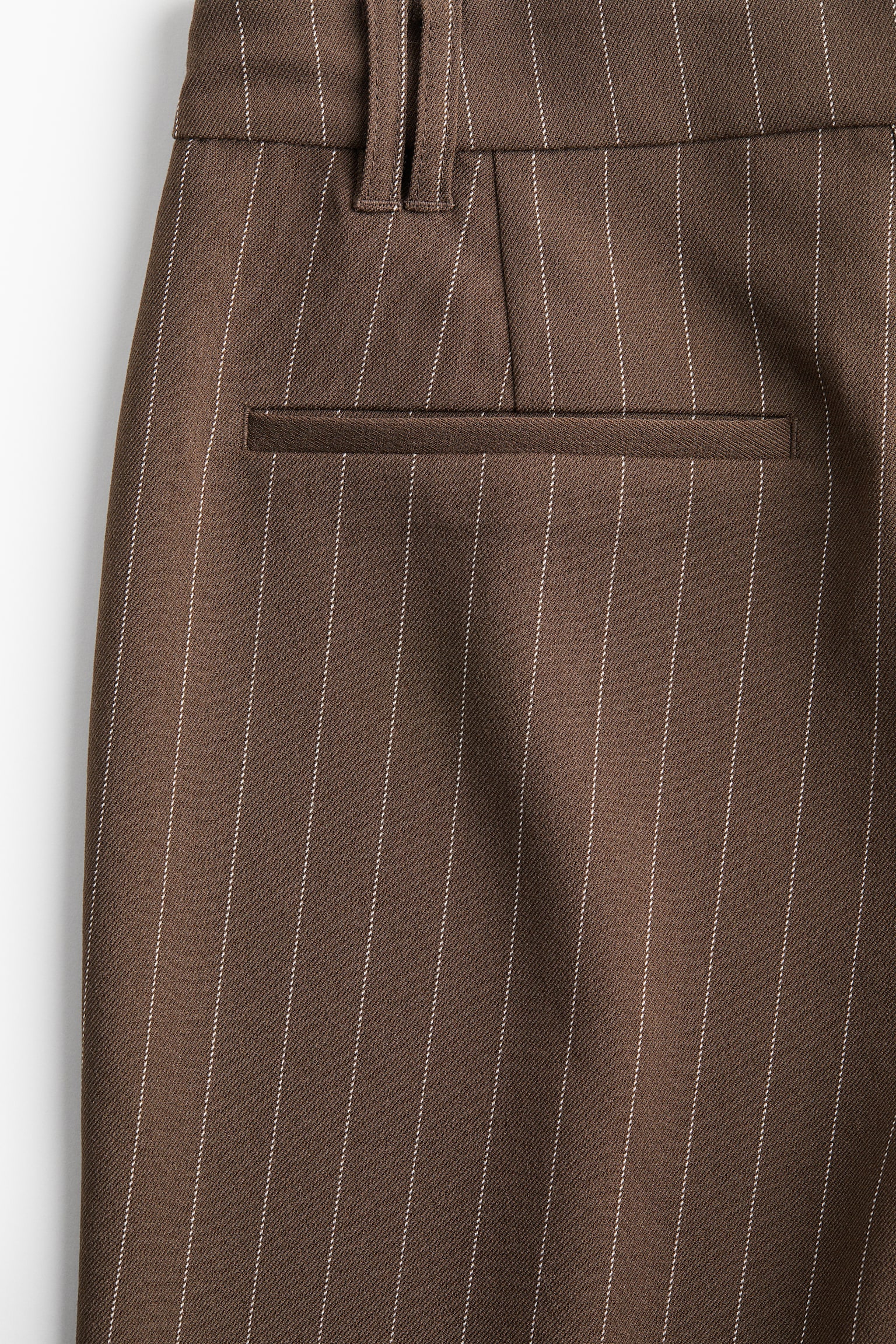 Wide Tailored Pants - Dark brown/Pinstripe/Black/Grey marle - 4