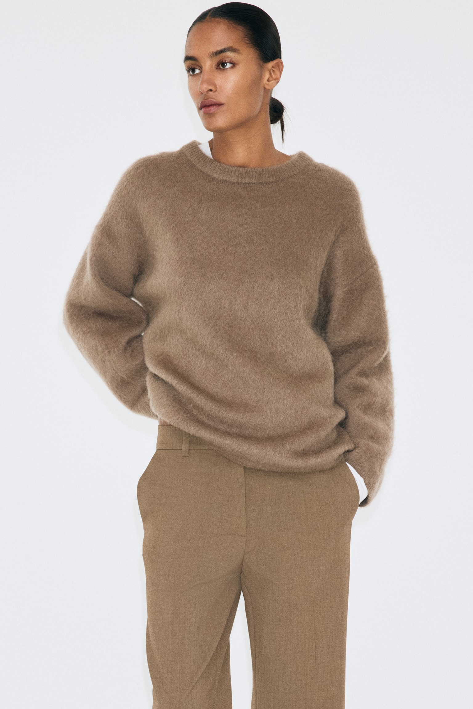 Pantalón sastre - Verde caqui oscuro/Gris jaspeado - 6