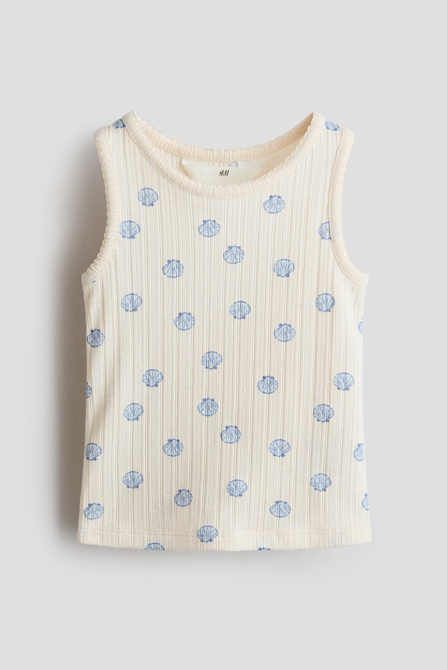 Canotta in jersey traforato - Beige chiaro/conchiglie/Rosa chiaro/fragole/Bianco/pois