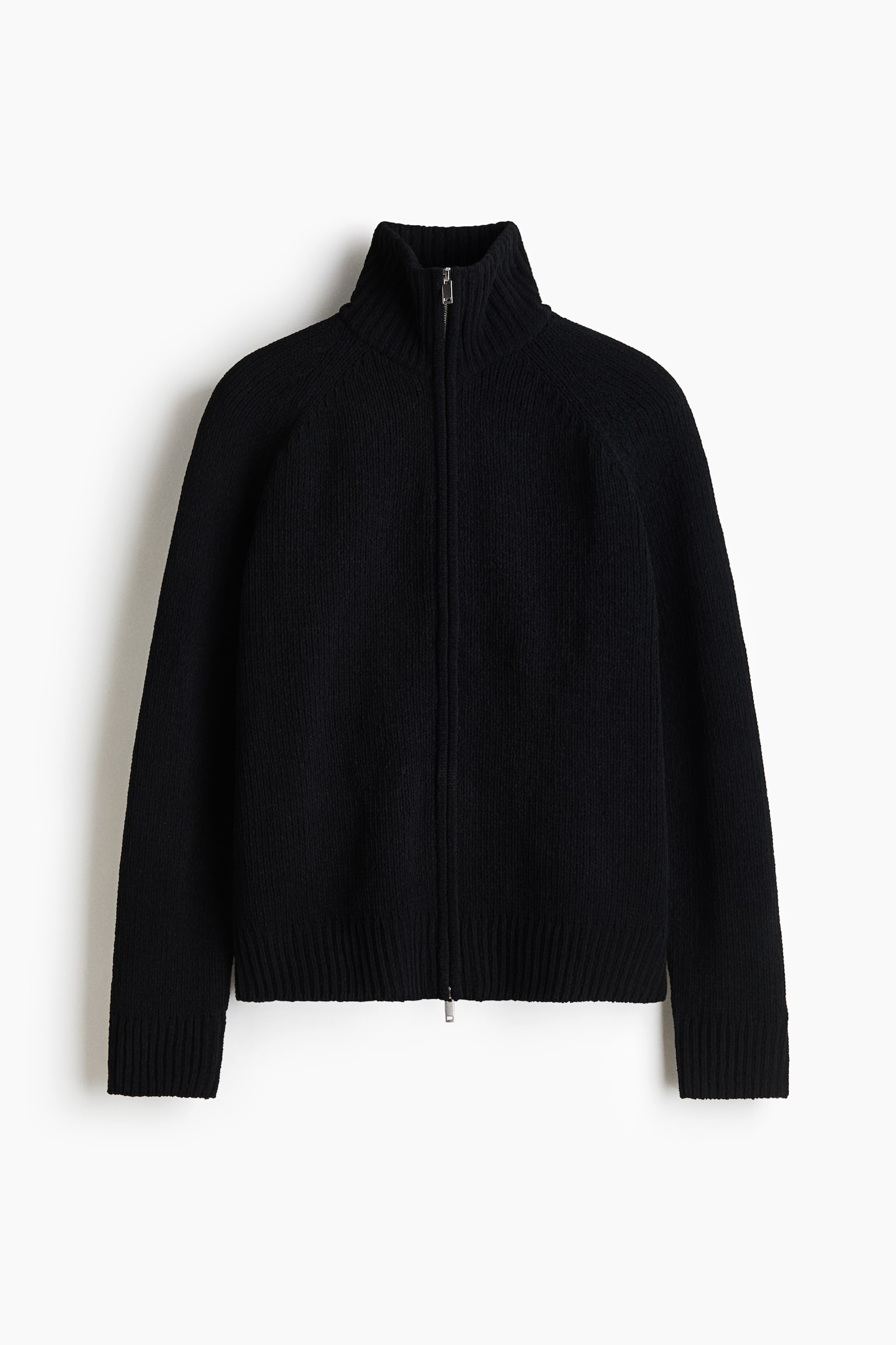 Žinylkový svetr na zip Relaxed Fit - Černá/Tmavomodrá/Krémová - 1