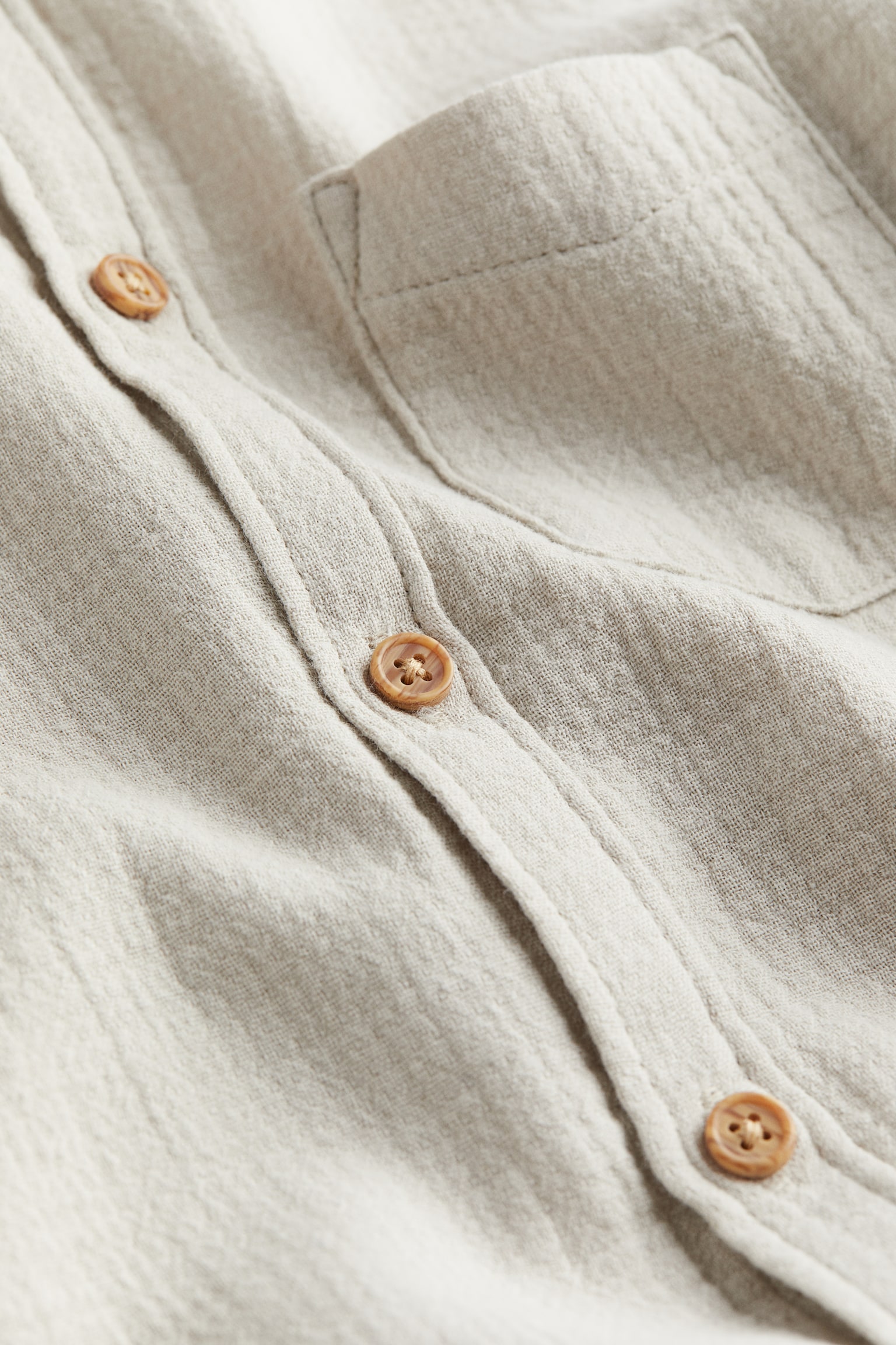 Cotton shirt - Light beige/Dark blue - 5