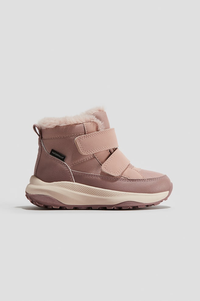 Warm-lined waterproof trainers - Dusty pink - 1