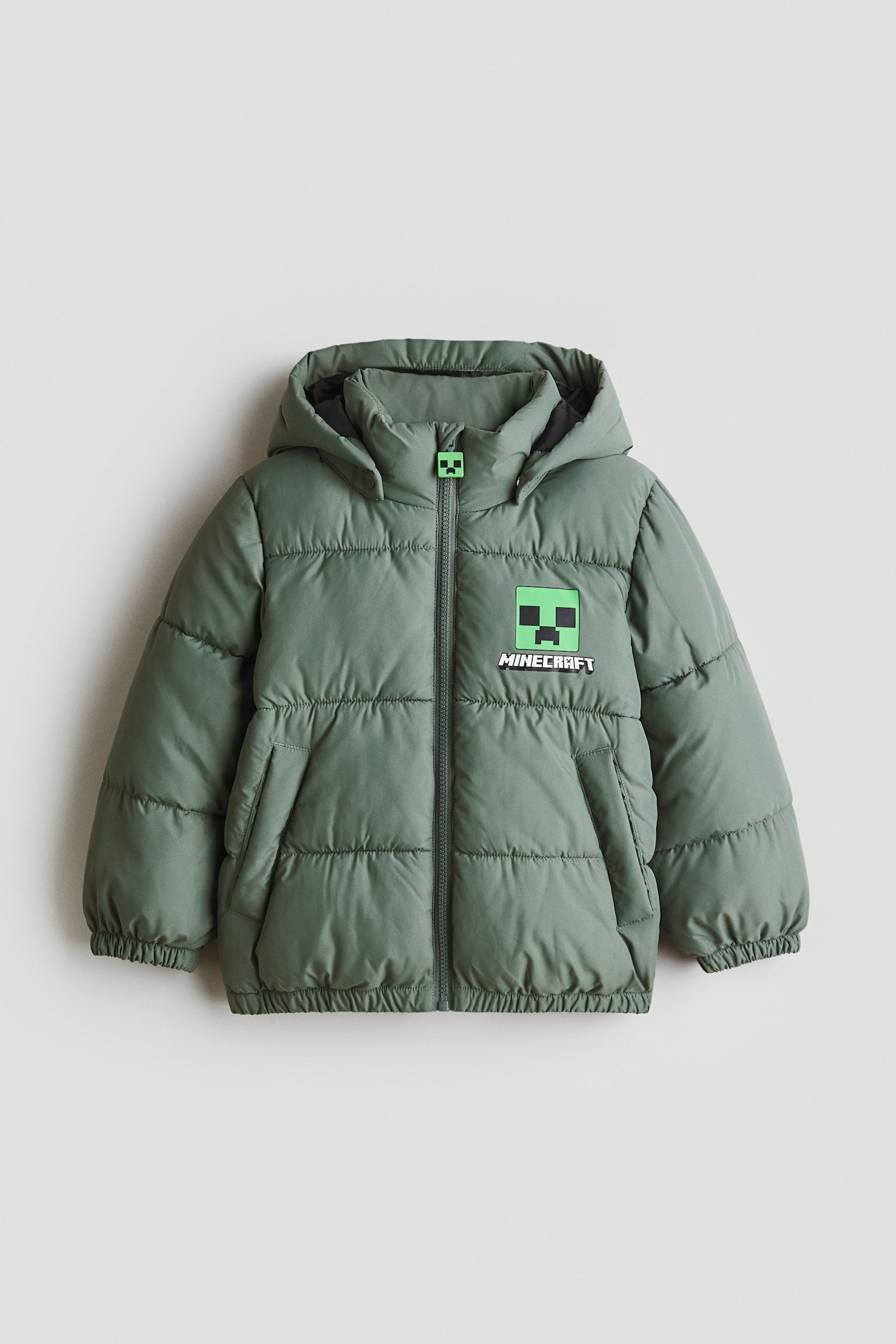 Water-repellent puffer jacket - Khaki green/Minecraft/Dark blue/Marvel Comics