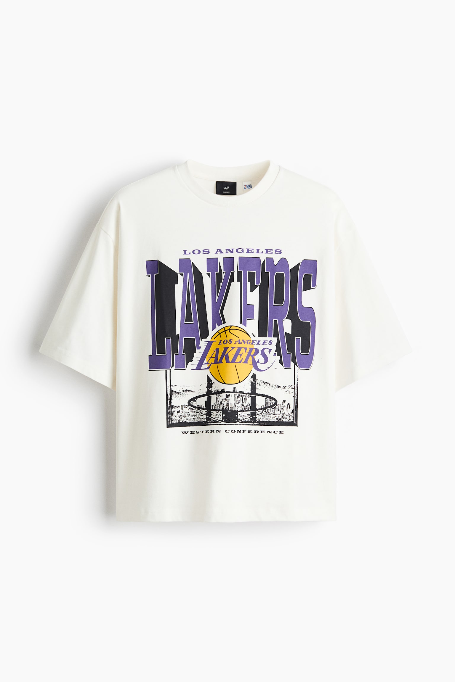 Playera Oversized Fit con diseño - Blanco/NBA/Negro/NBA/Negro/NBA - 2