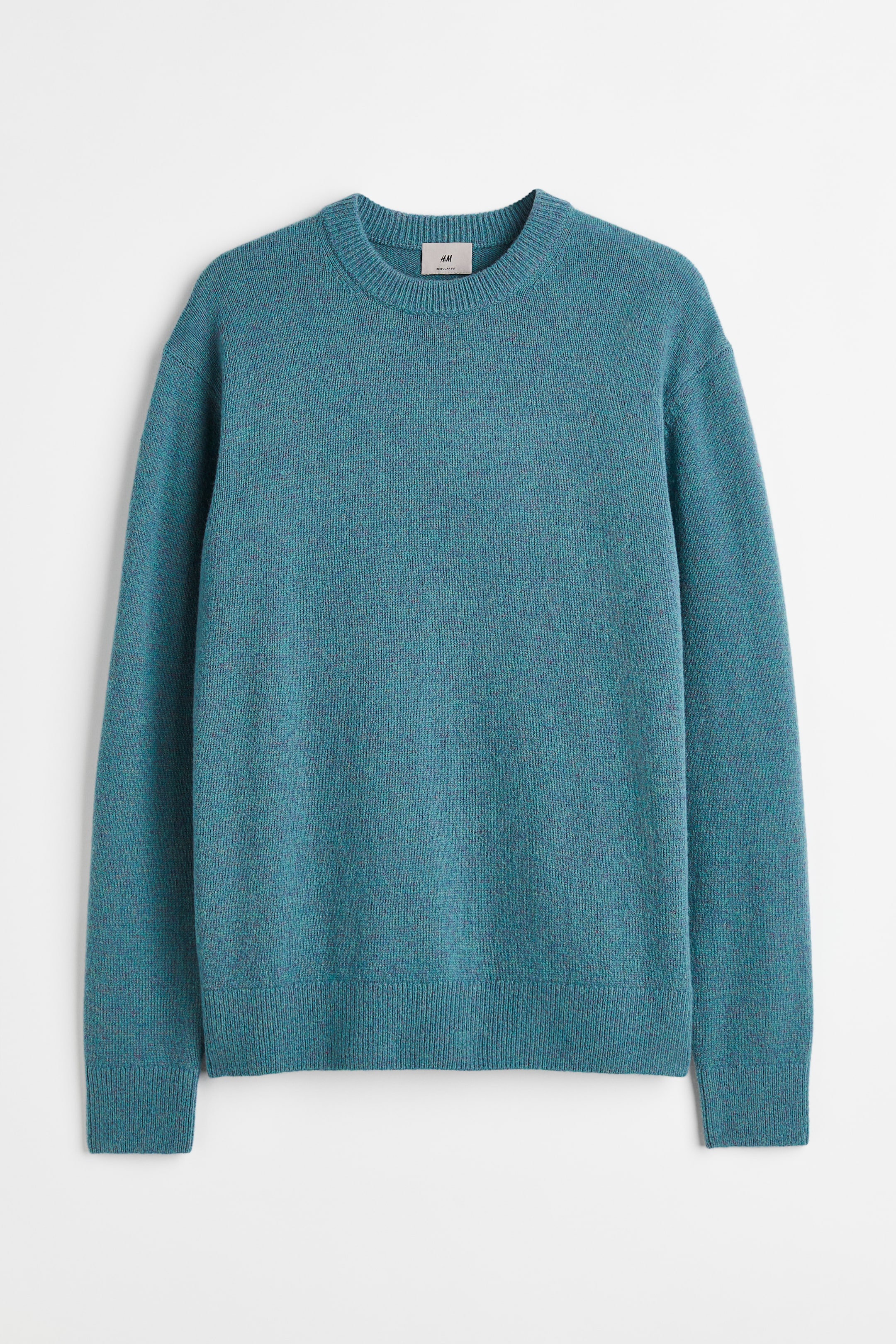 Xem ảnh lớn hơn: Áo jumper bằng len Regular Fit - Màu ngọc lam đậm - Men | H&M VN 1