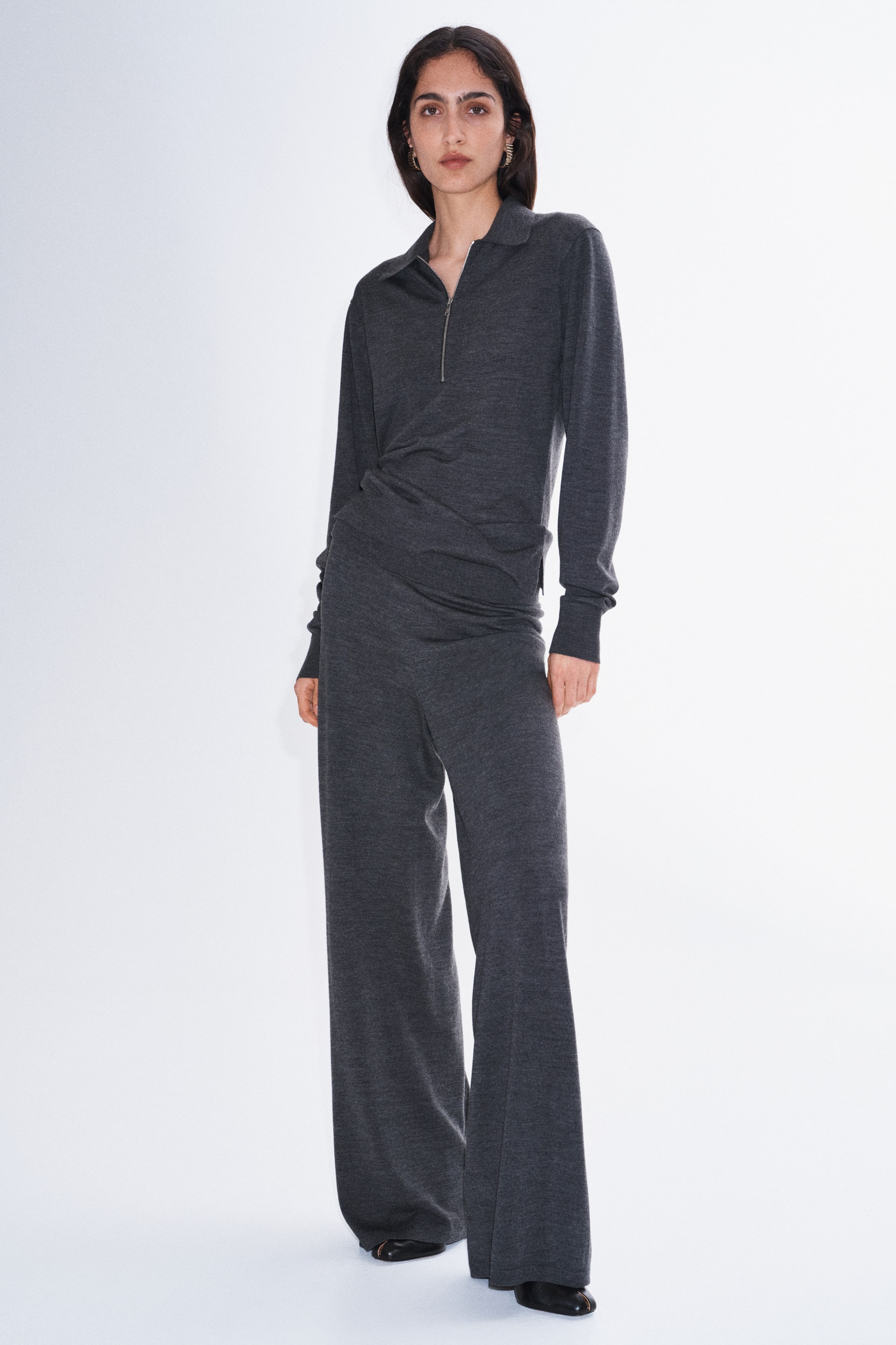 Fine-Knit Merino Wool Polo Shirt