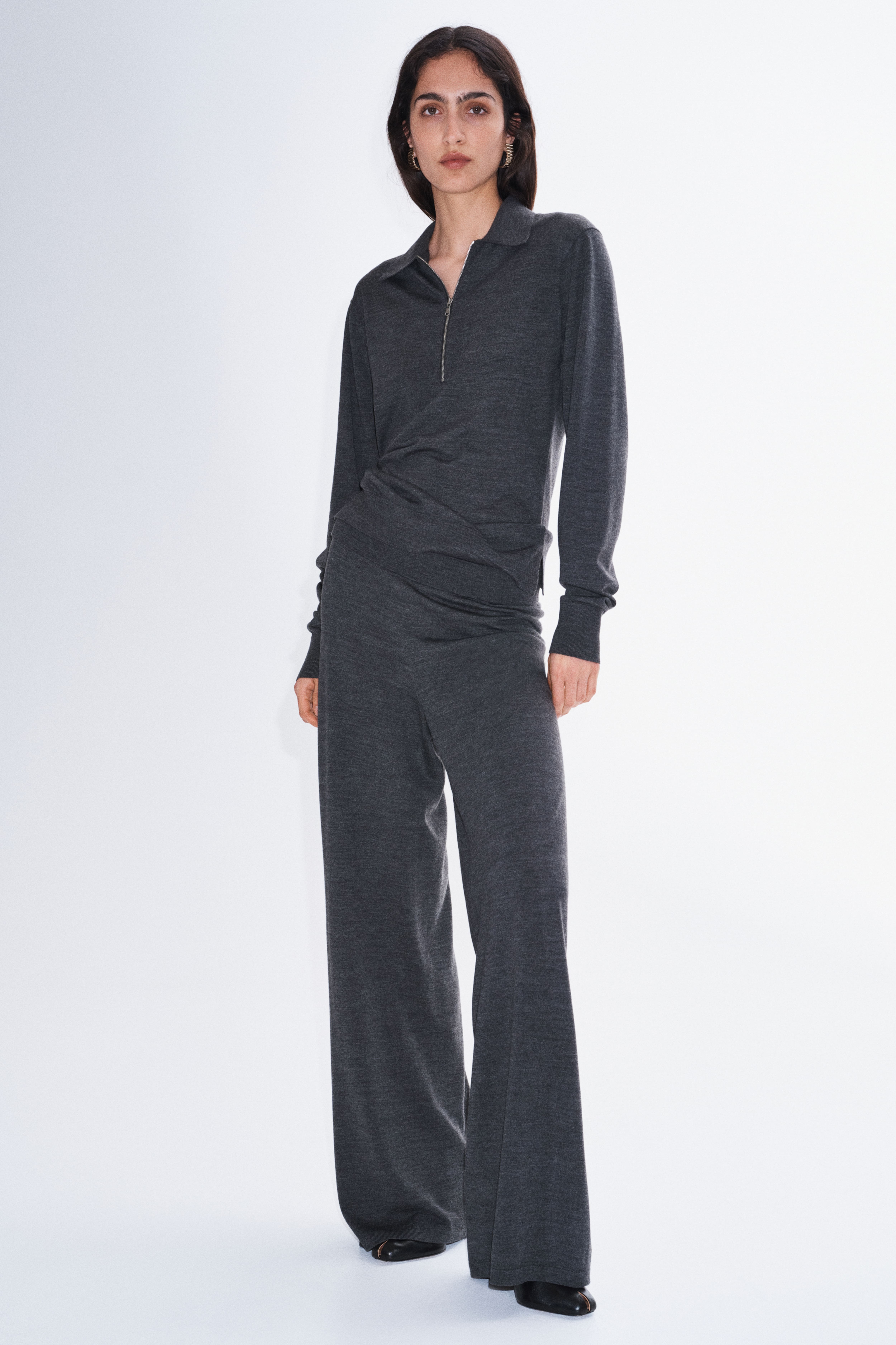 Fine-Knit Merino Wool Polo Shirt