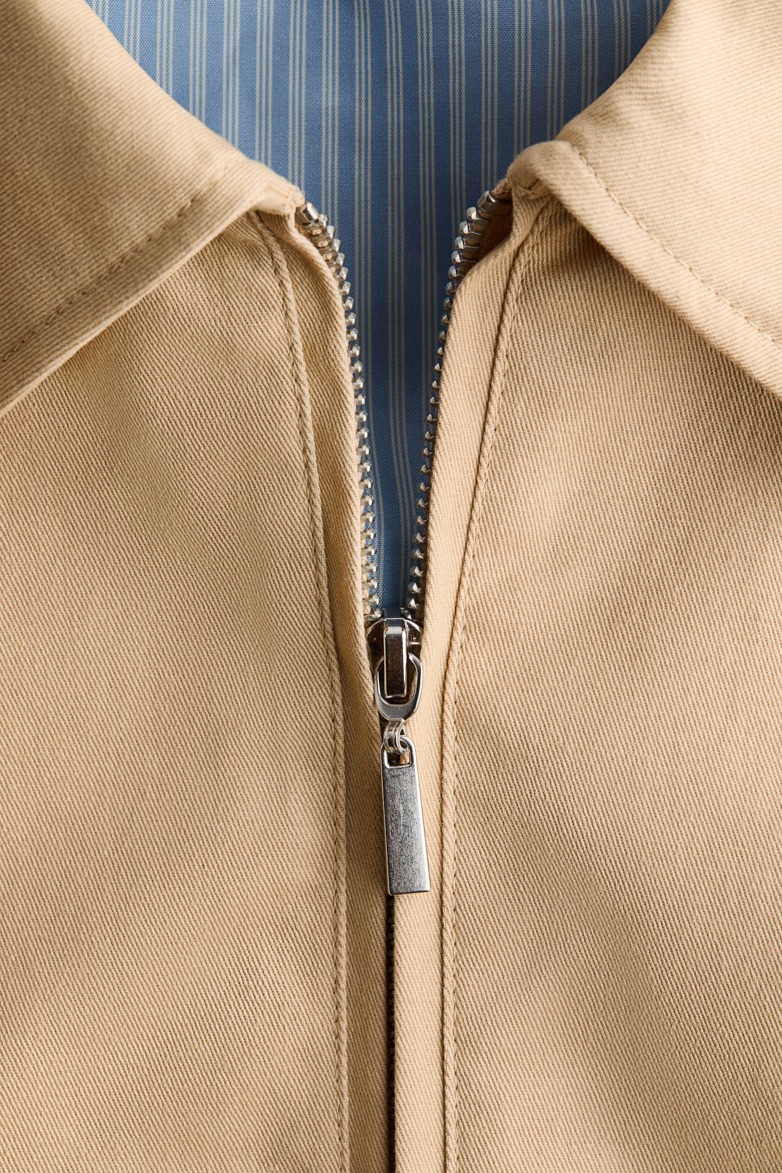 Collared cotton gilet - Beige - 6