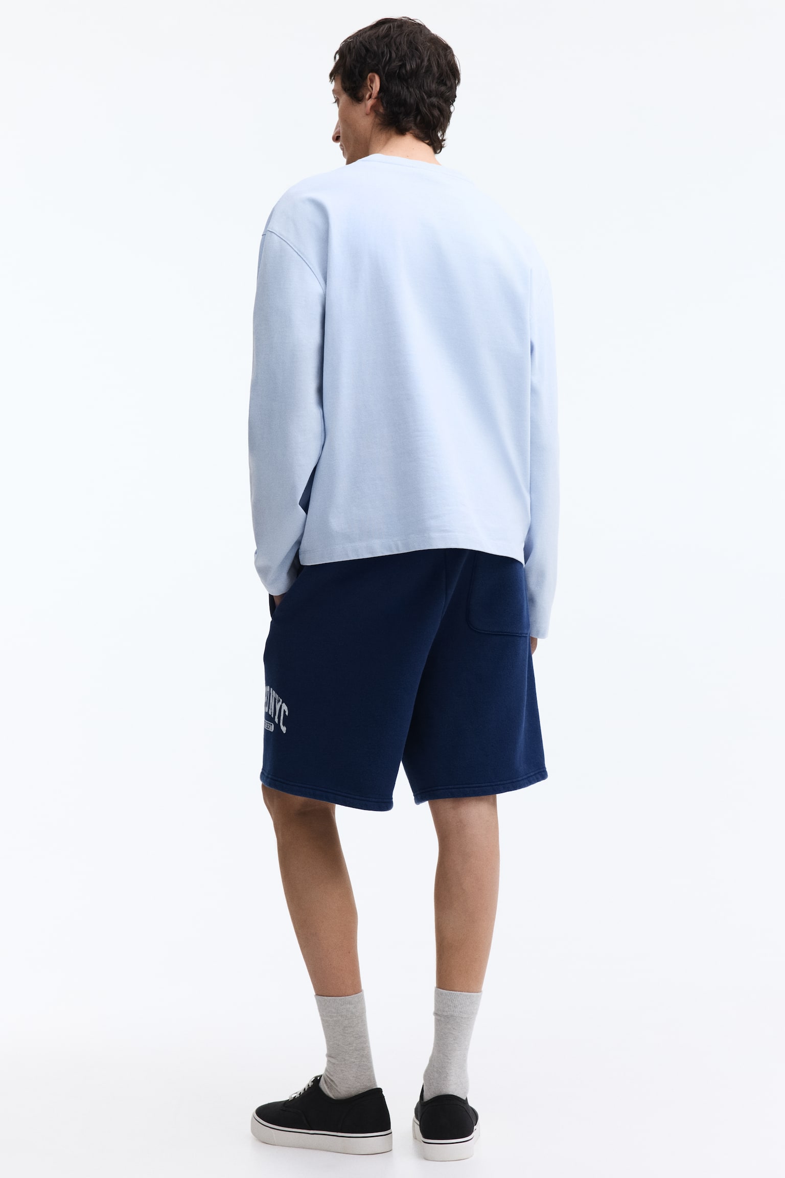 Shorts Relaxed Fit - Azul marino/SoHo NYC/Gris jaspeado claro/SoHo NYC - 3