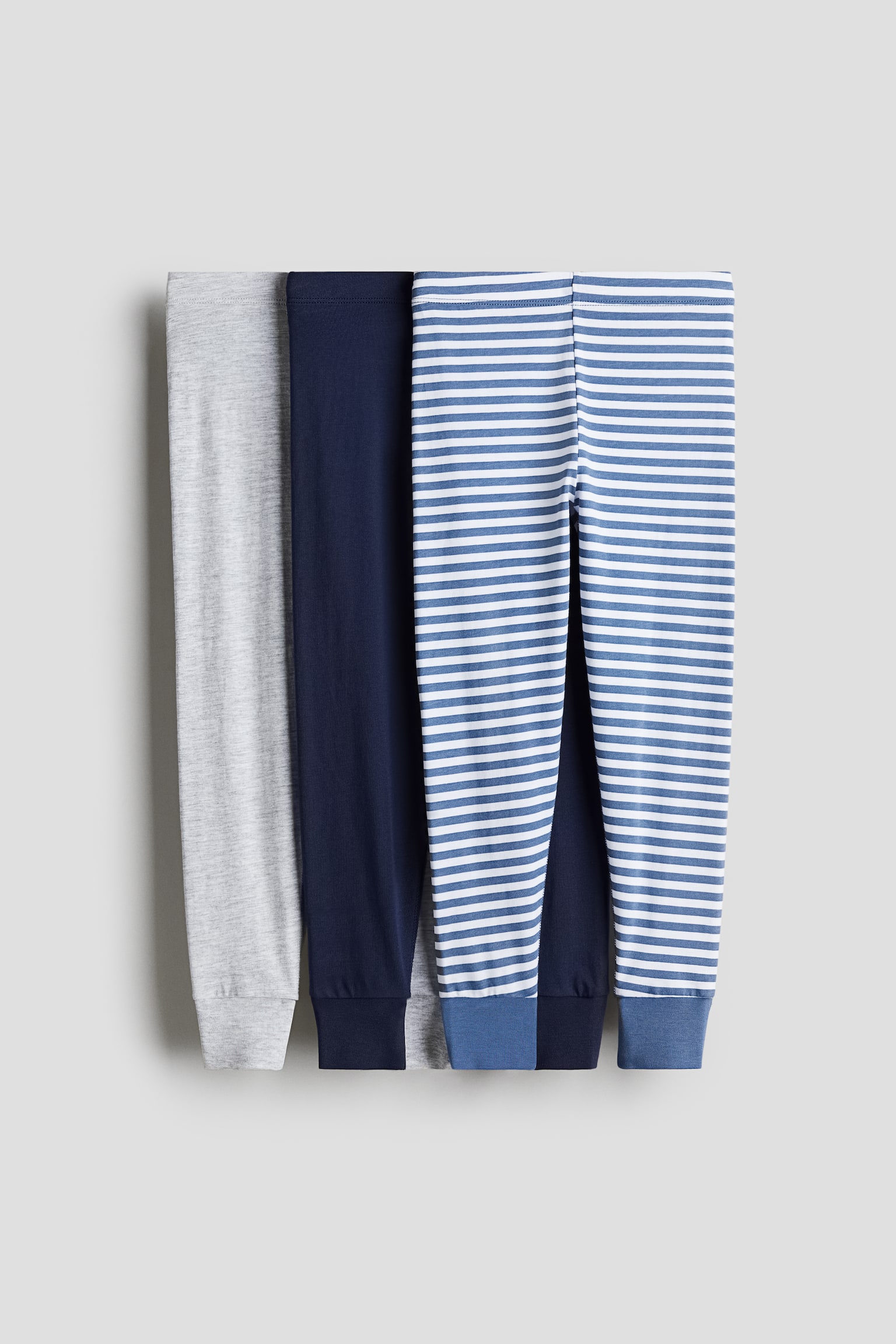 3-pack longjohns - Blue/Striped - 1