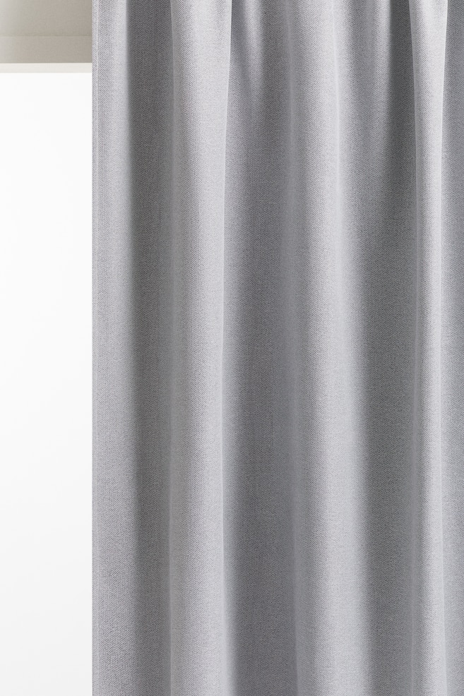 Single-Pack Wide Blackout Curtain Panel - Light gray - 1