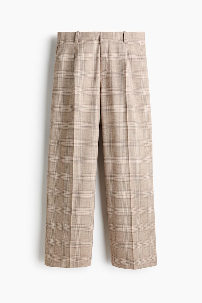 Loose Fit Tailored trousers - Beige/Checked/Grey/Dark brown/Black/Beige/Black - 1