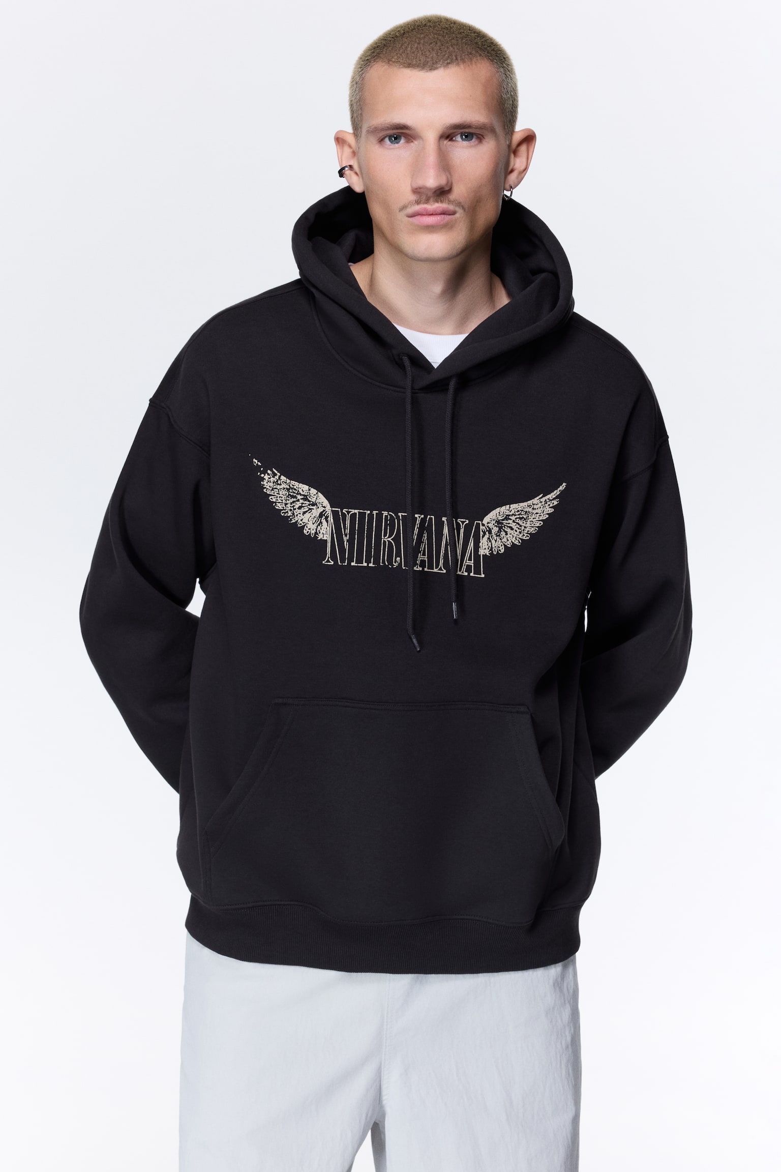 Loose-Fit Printed Hoodie - Black/Nirvana/White/Ford/Black/Scream - 1