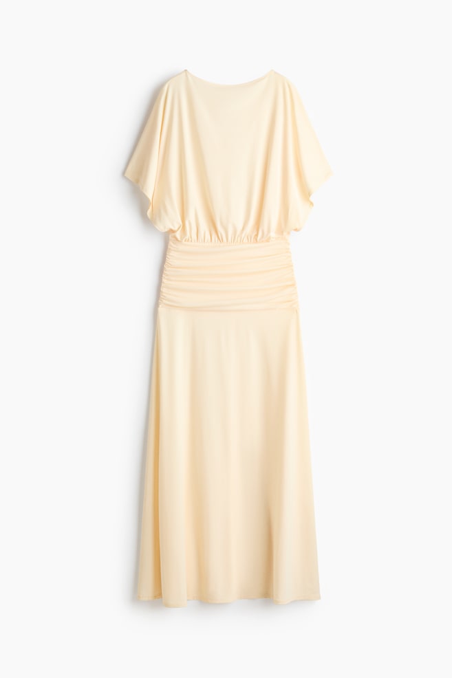Draped maxi dress - Light yellow/Black - 1