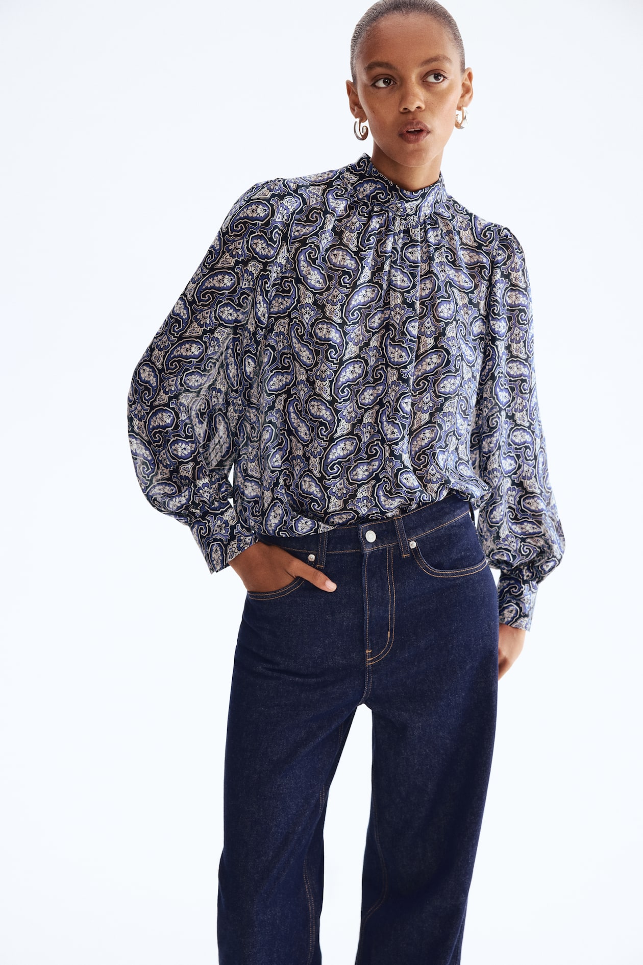 Stand-Up Collar Blouse - image 2