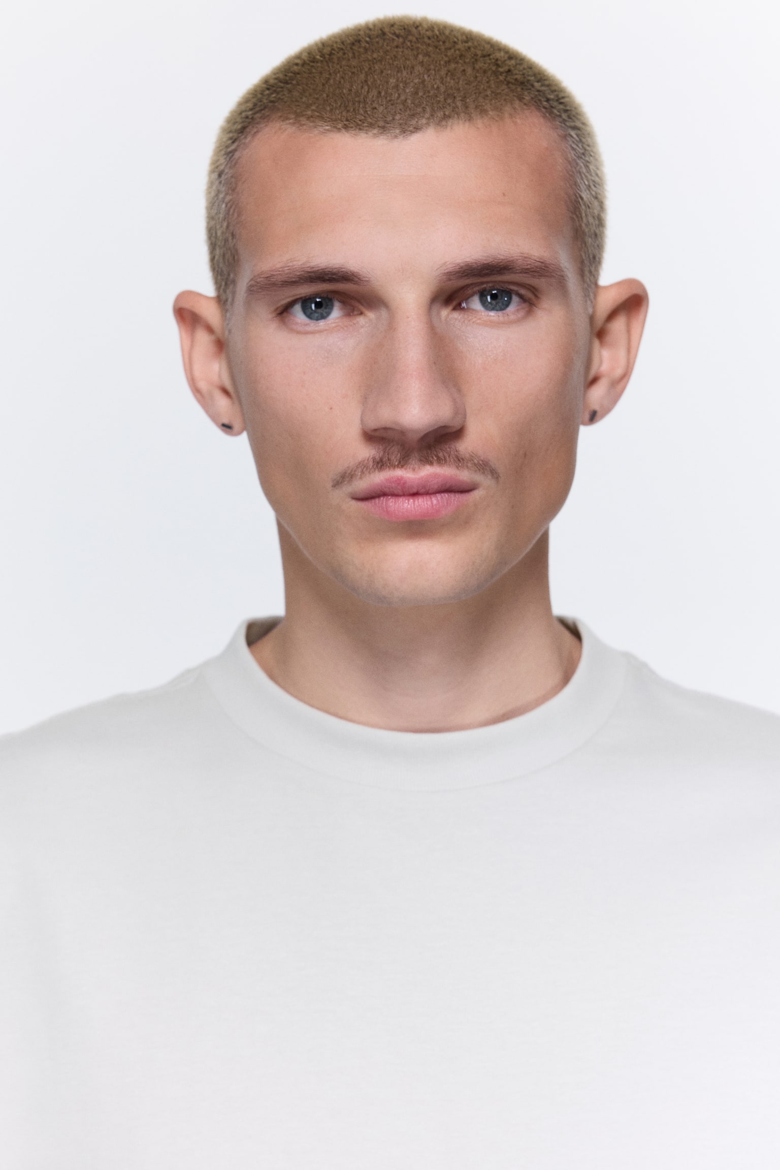 Oversized Fit Cotton T-shirt - Light grey/White/Black/Blue - 3