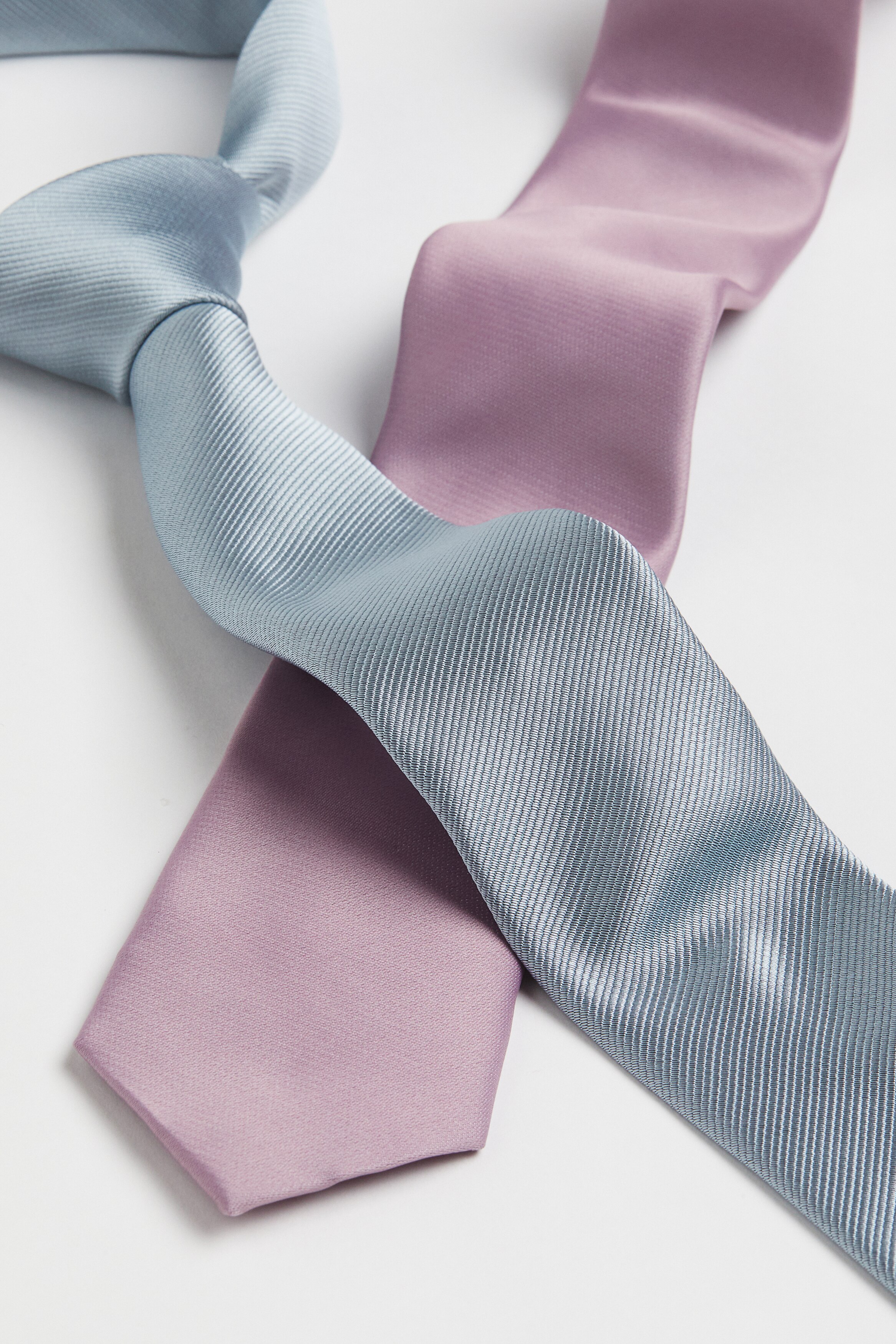 men blue 2 pack ties h&m