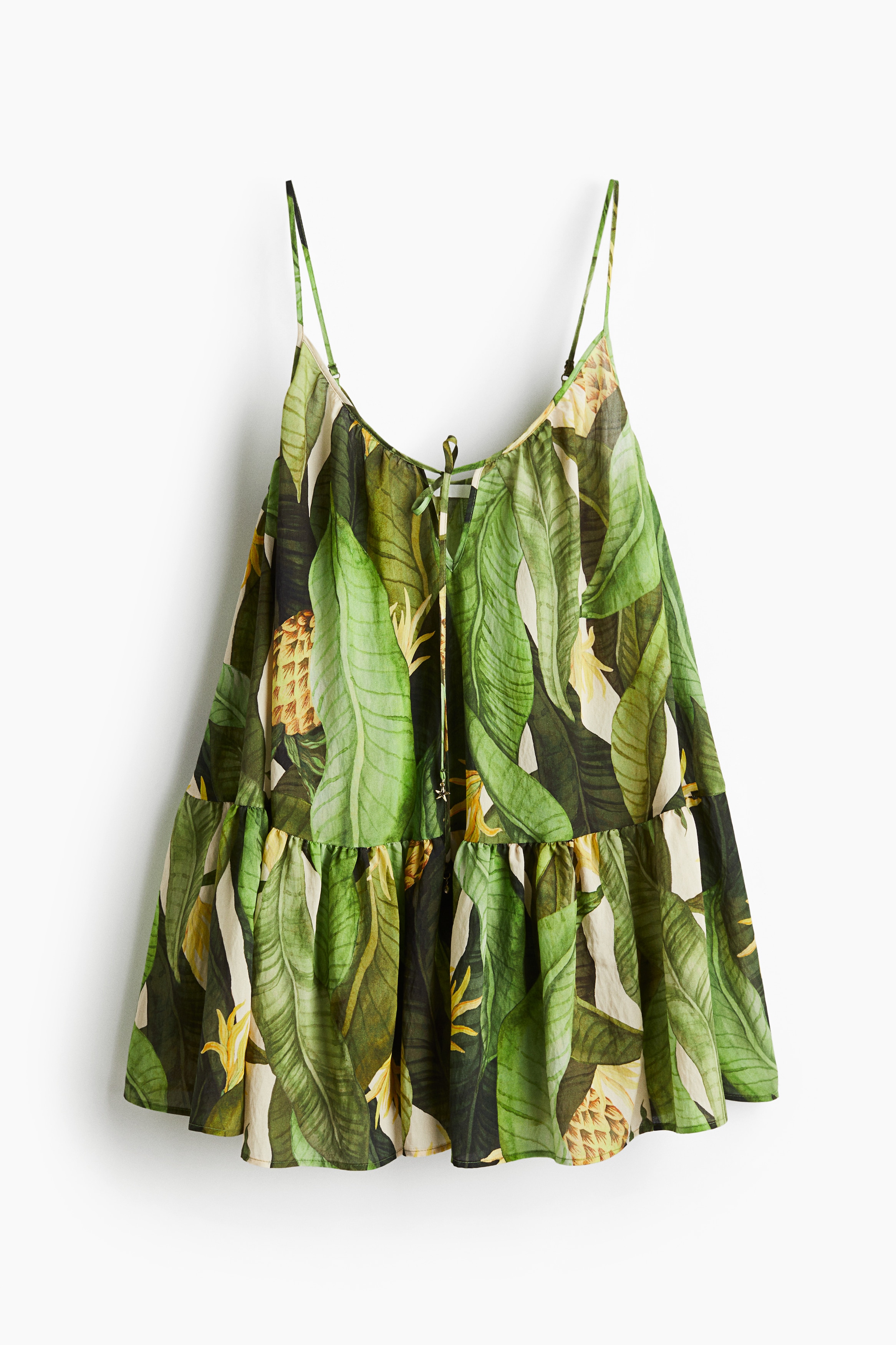 Stropkjole i A-facon - Grøn/Mønstret/Beige/Blomstret/Klar blå/Klar grøn