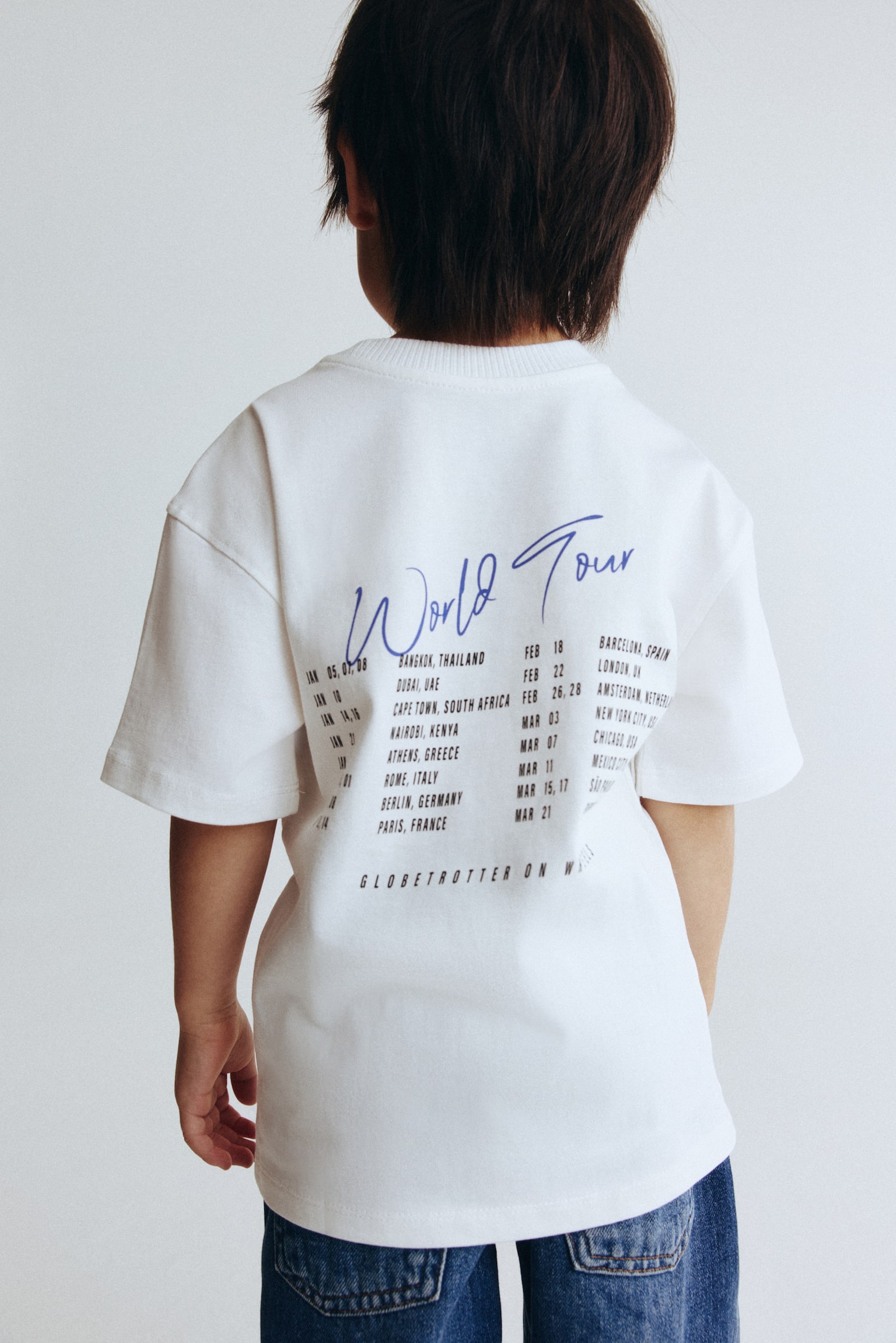 Printed T-shirt - White/Fast Crew/Orange/Dinosaur/Navy blue/Bear/Dusty turquoise/Energy/Black/NASA/Navy blue/Sports/White/Boston Garage Club/Blue/Striped - 6