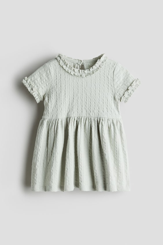 Детские платья H&M Ruffle-Trimmed Jacquard-Jersey Dress