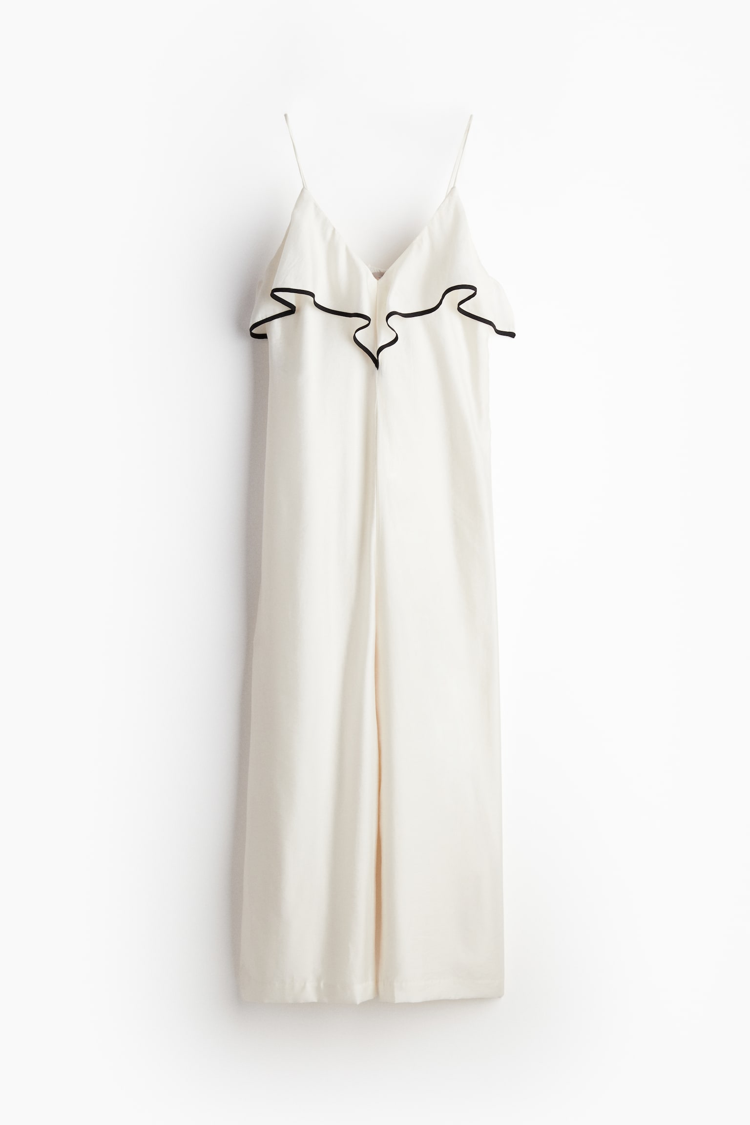 Flounce-trimmed jumpsuit - White/White/Green floral - 2