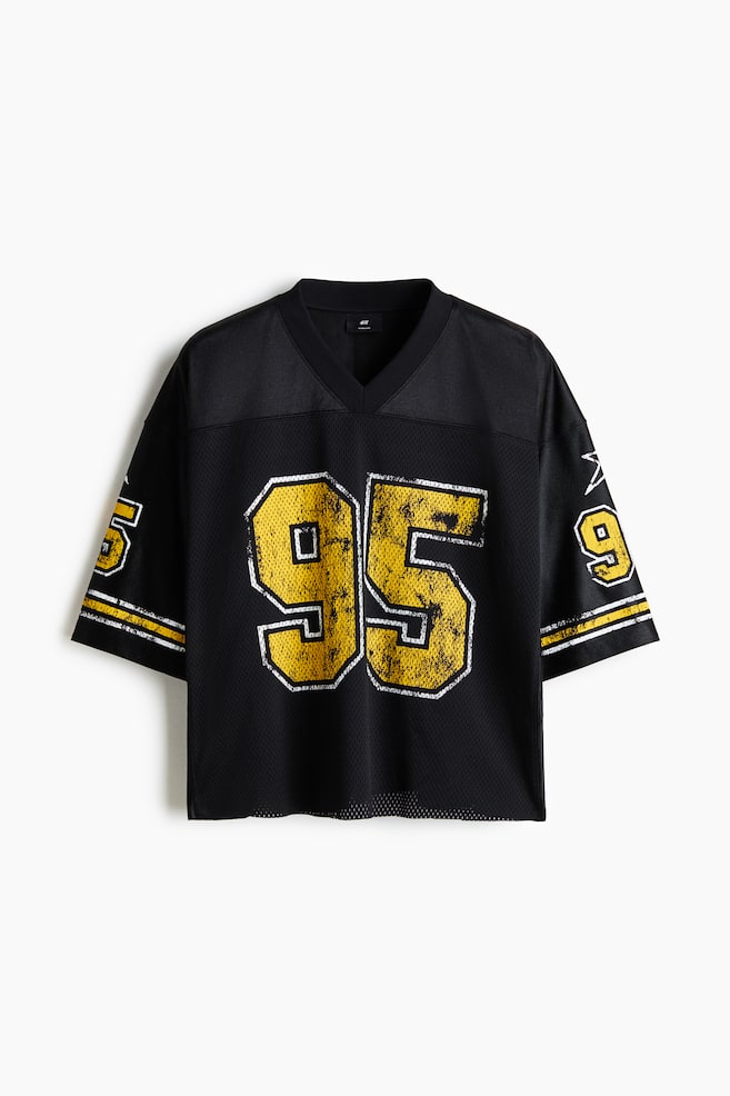 Oversized Printed Mesh T-Shirt - Black/95/White/W. Coast 95/Black/22/White/22/Dark blue/W. Coast 95 - 1