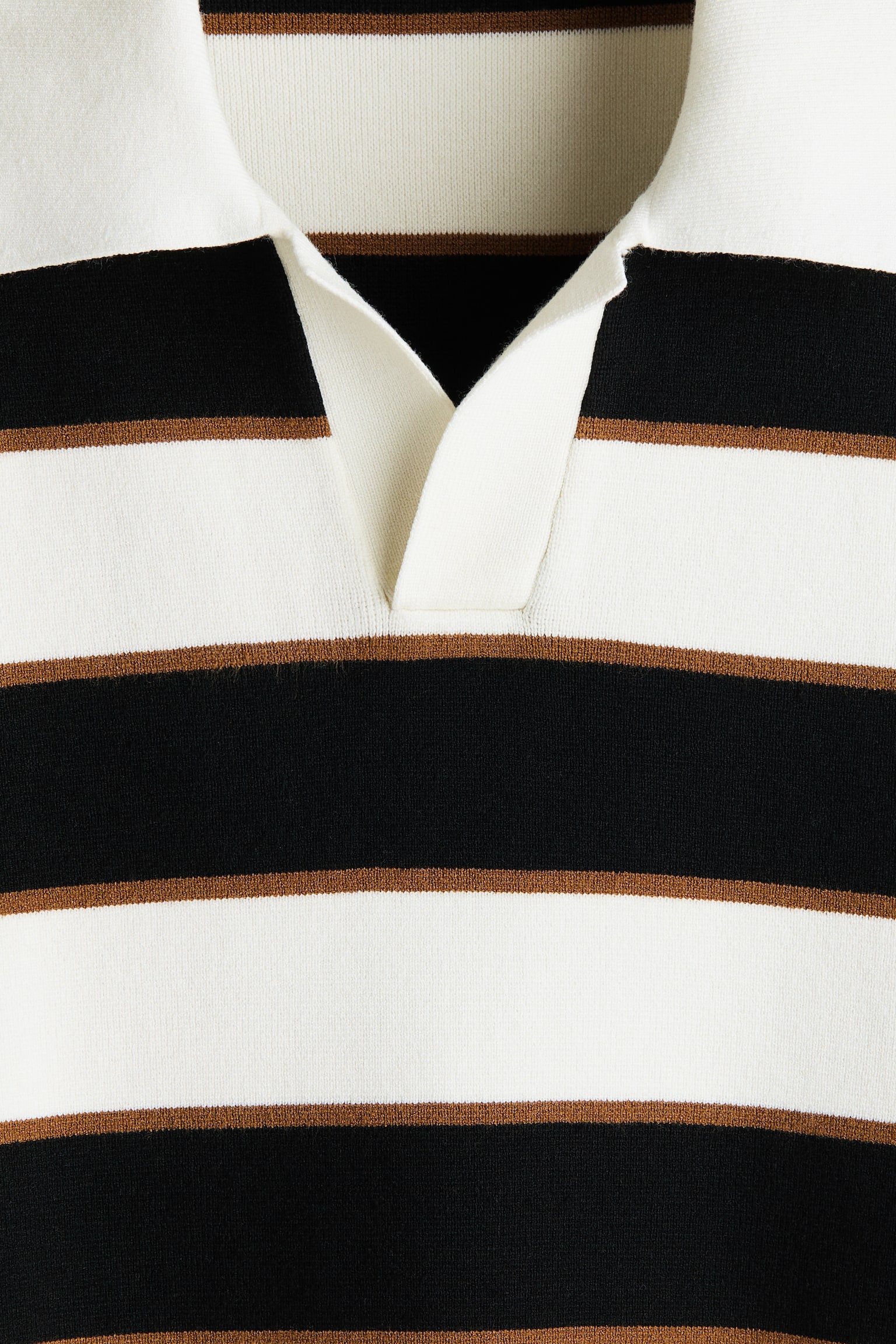 Relaxed Fit Polo shirt - Black/Striped - 6