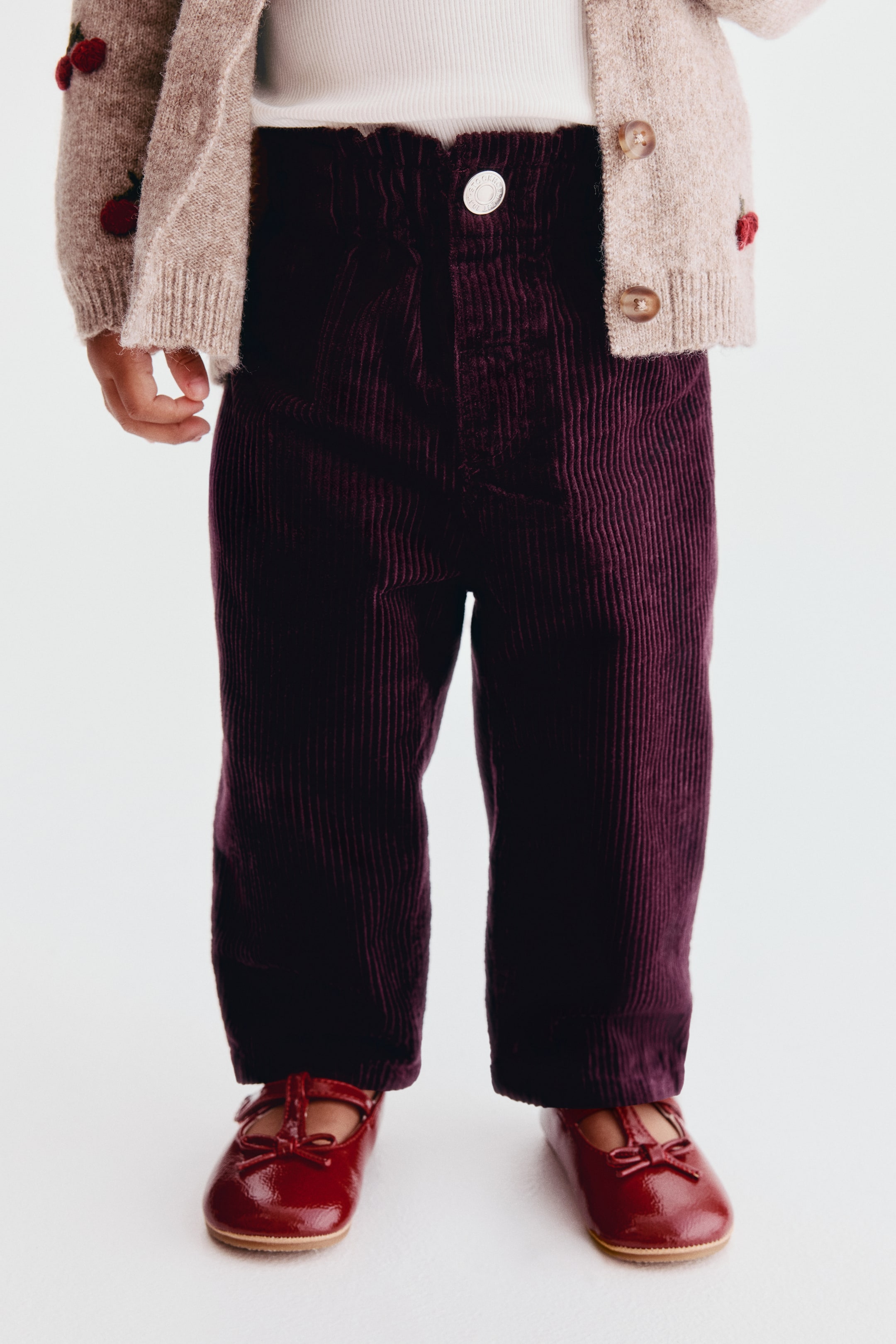 Paper-Bag Corduroy Pants