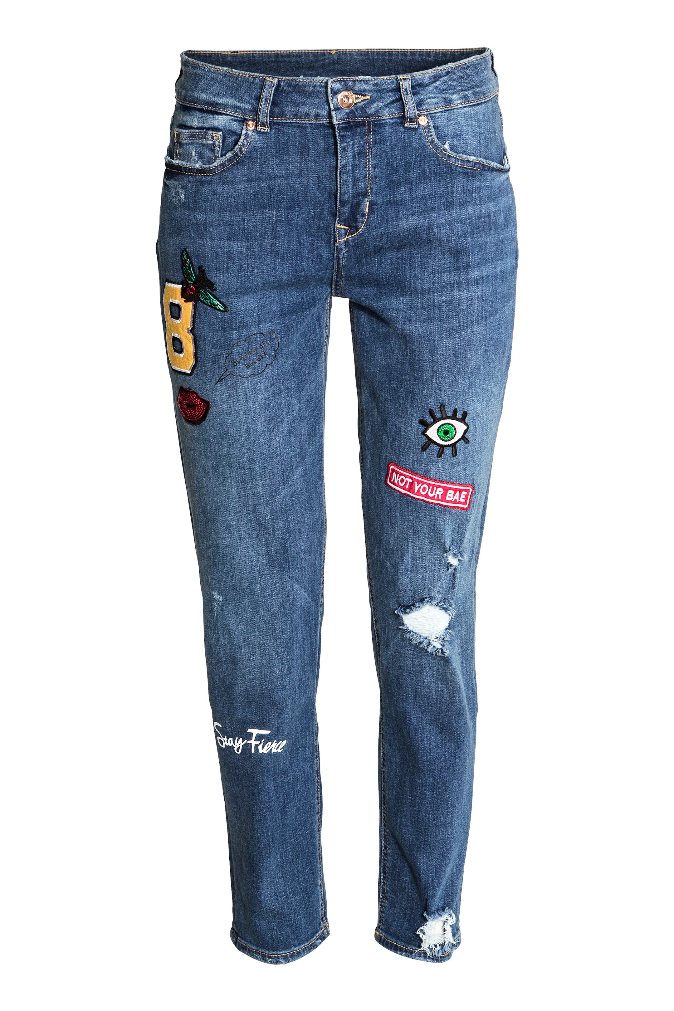 Grotere afbeelding bekijken: Boyfriend Regular Jeans - Denimblauw - DAMES | H&M NL 1