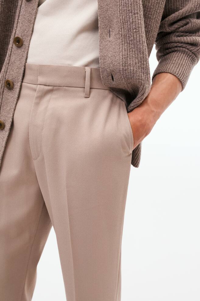Relaxed Fit Trousers - Beige/Black/Dark brown/Dark beige/Checked - 3