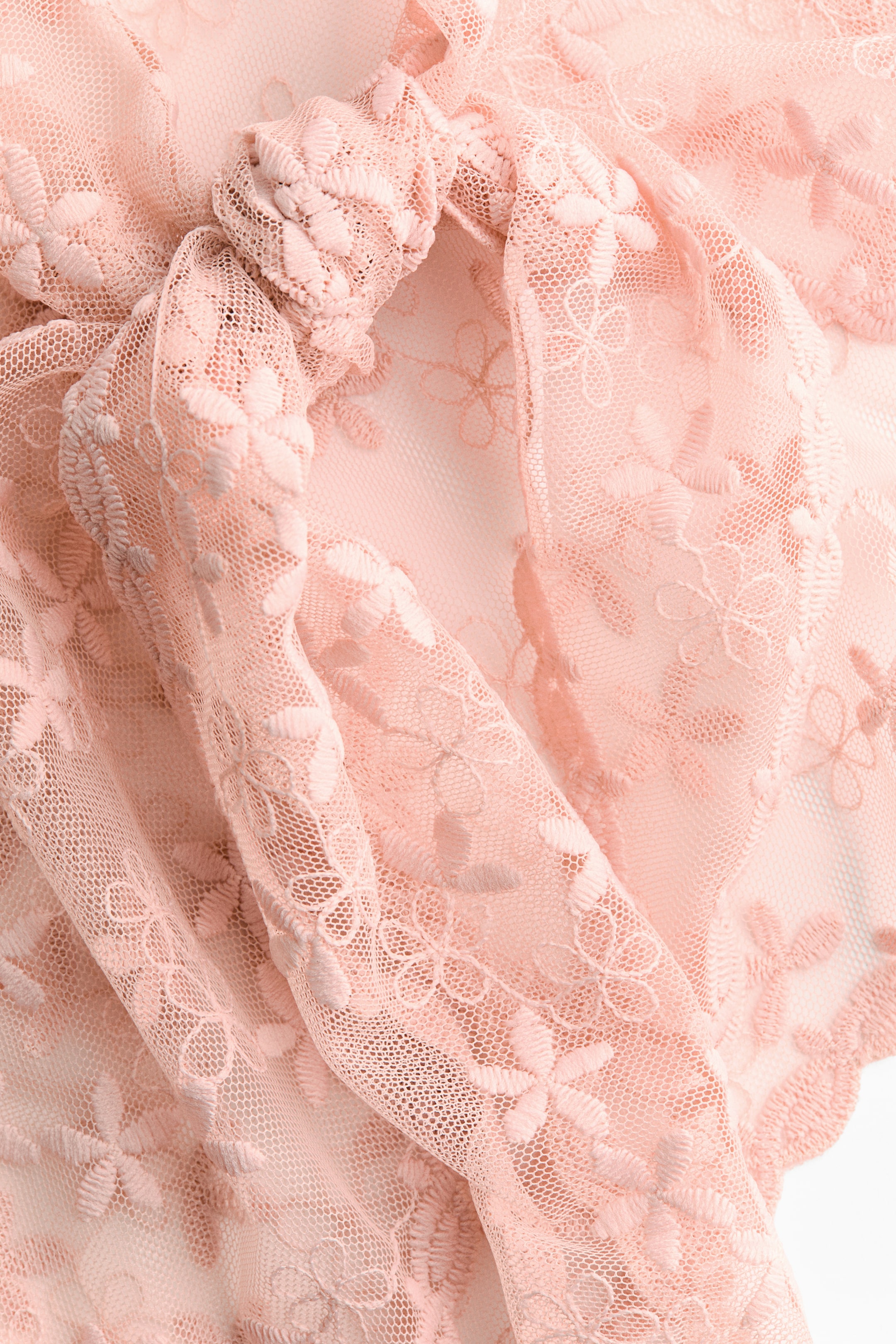 Embroidered Mesh Hip Scarf
