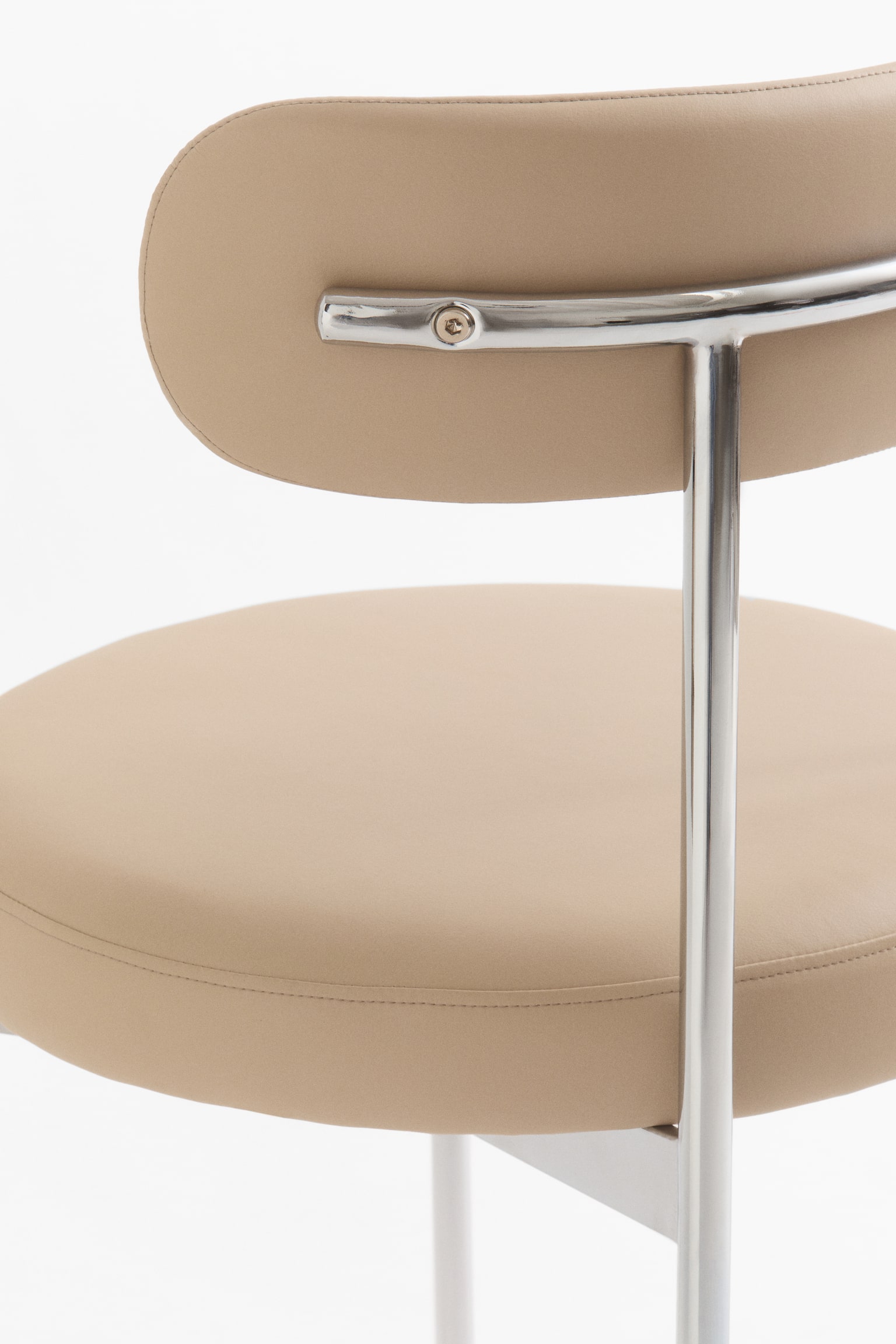 Vegan Læder Spisebordsstol 2-pack - Pu, Beige - 8