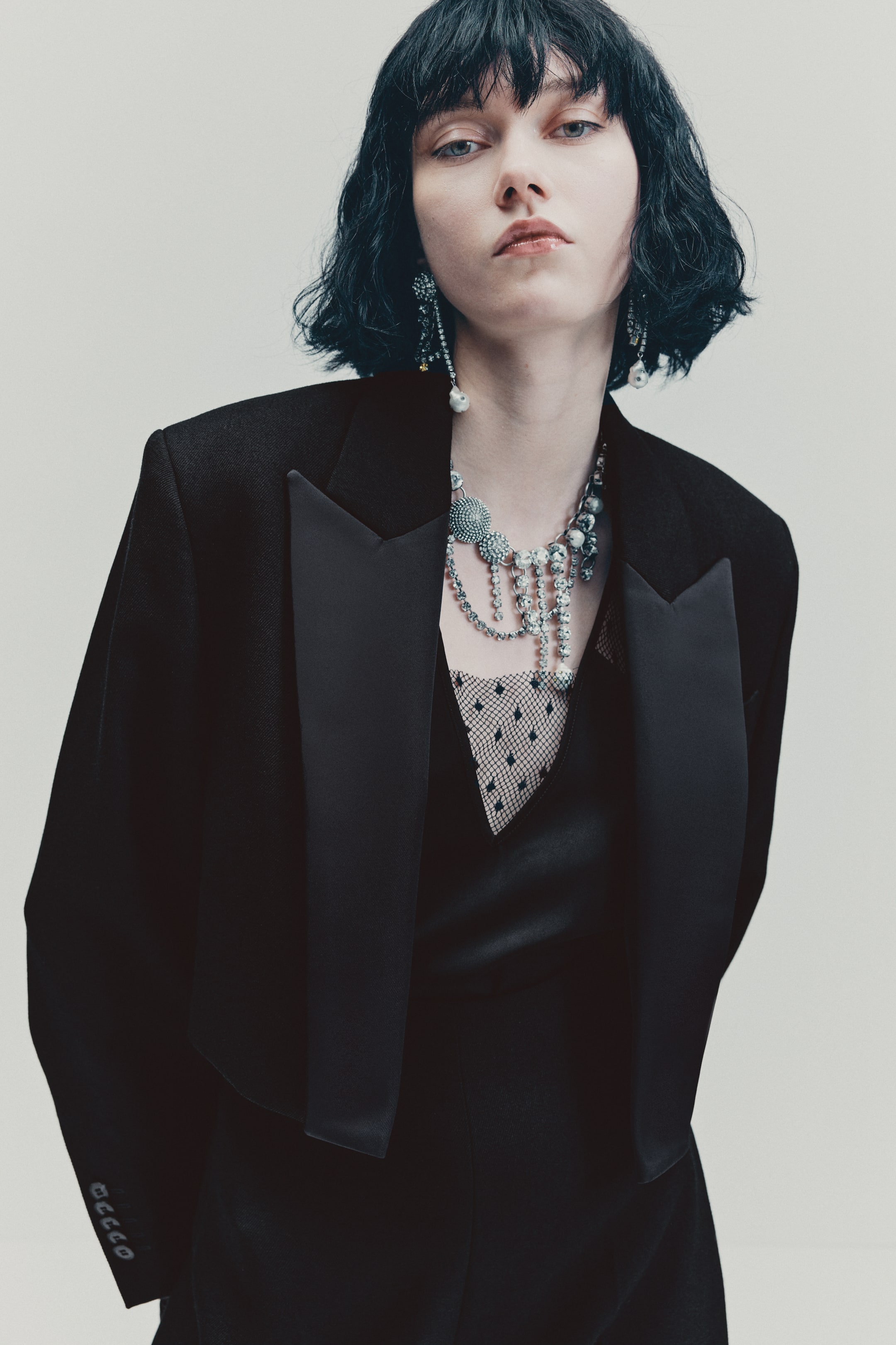 View larger image: Wool tuxedo blazer - Black - Ladies | H&M HK 1