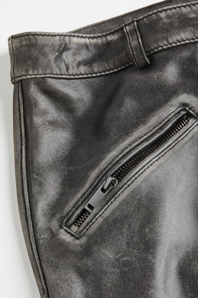 Leather trousers - Vintage black - 7