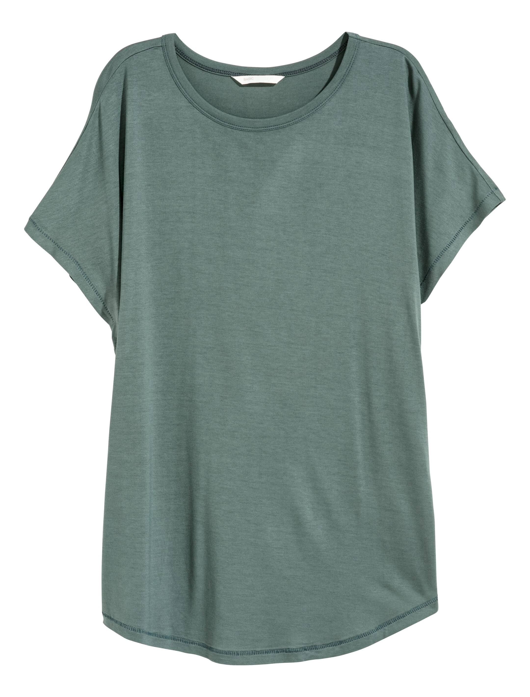 View larger image: Haut à mancherons - Teal - Ladies | H&M CA 1