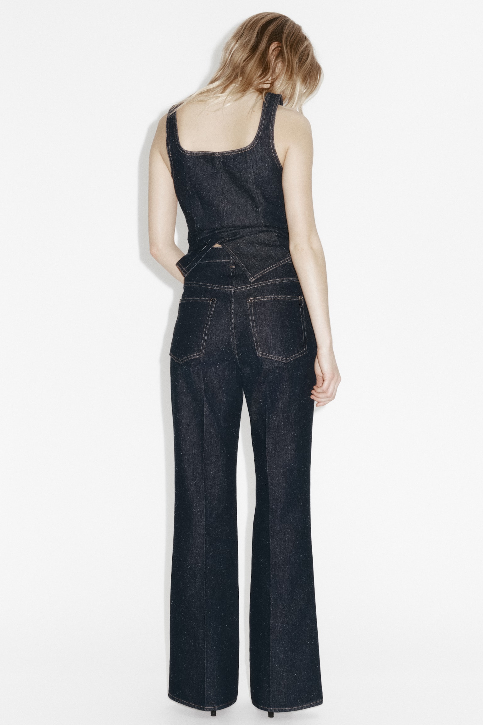 Bootcut High Jeans - כחול ג'ינס כהה - 8