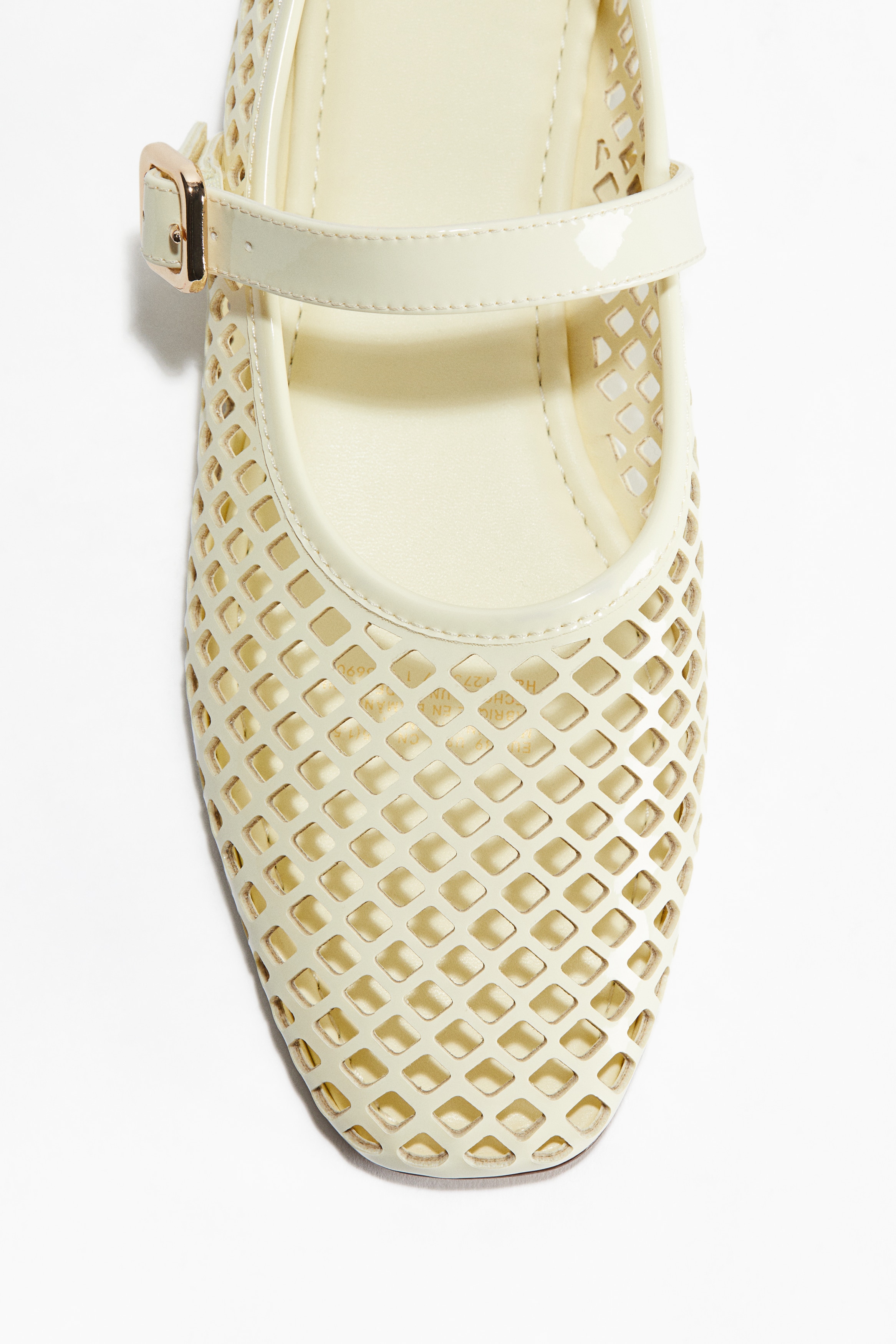 Perforerte ballerinasko - Blekgul/Salviegrønn/Vinrød/Sort/Lys beige/Sølvfarget/Sort/Lys beige/Gullfarget