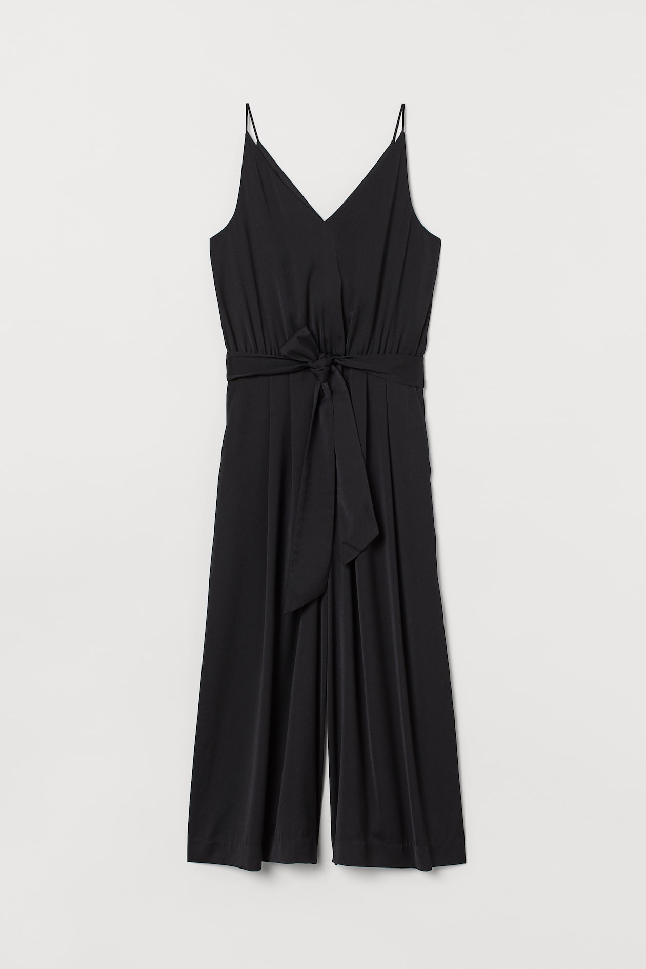 Wide-cut Jumpsuit - V-neck - Sleeveless - Black - Ladies | H&M US