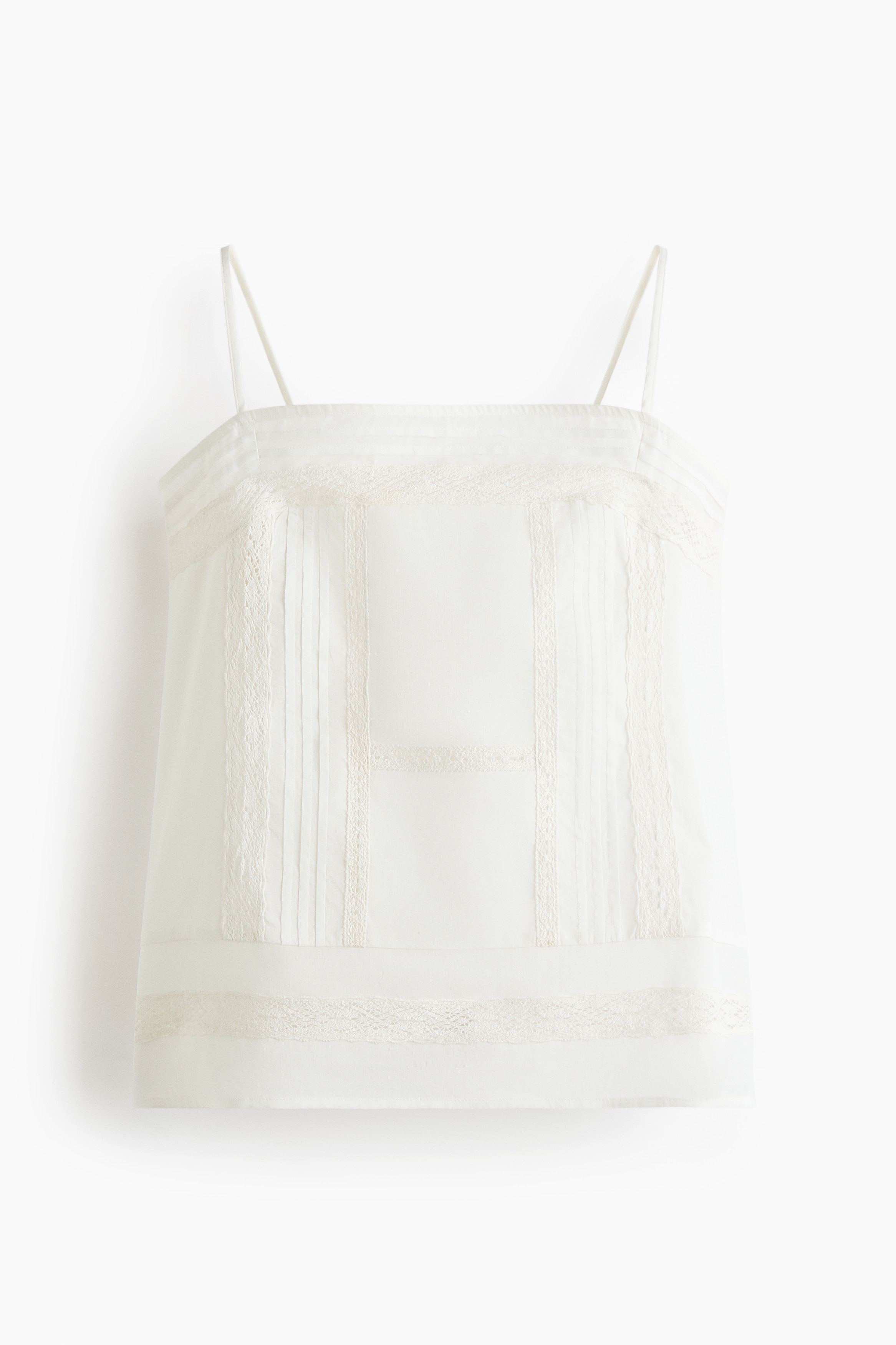 Open-back cotton beach top - White