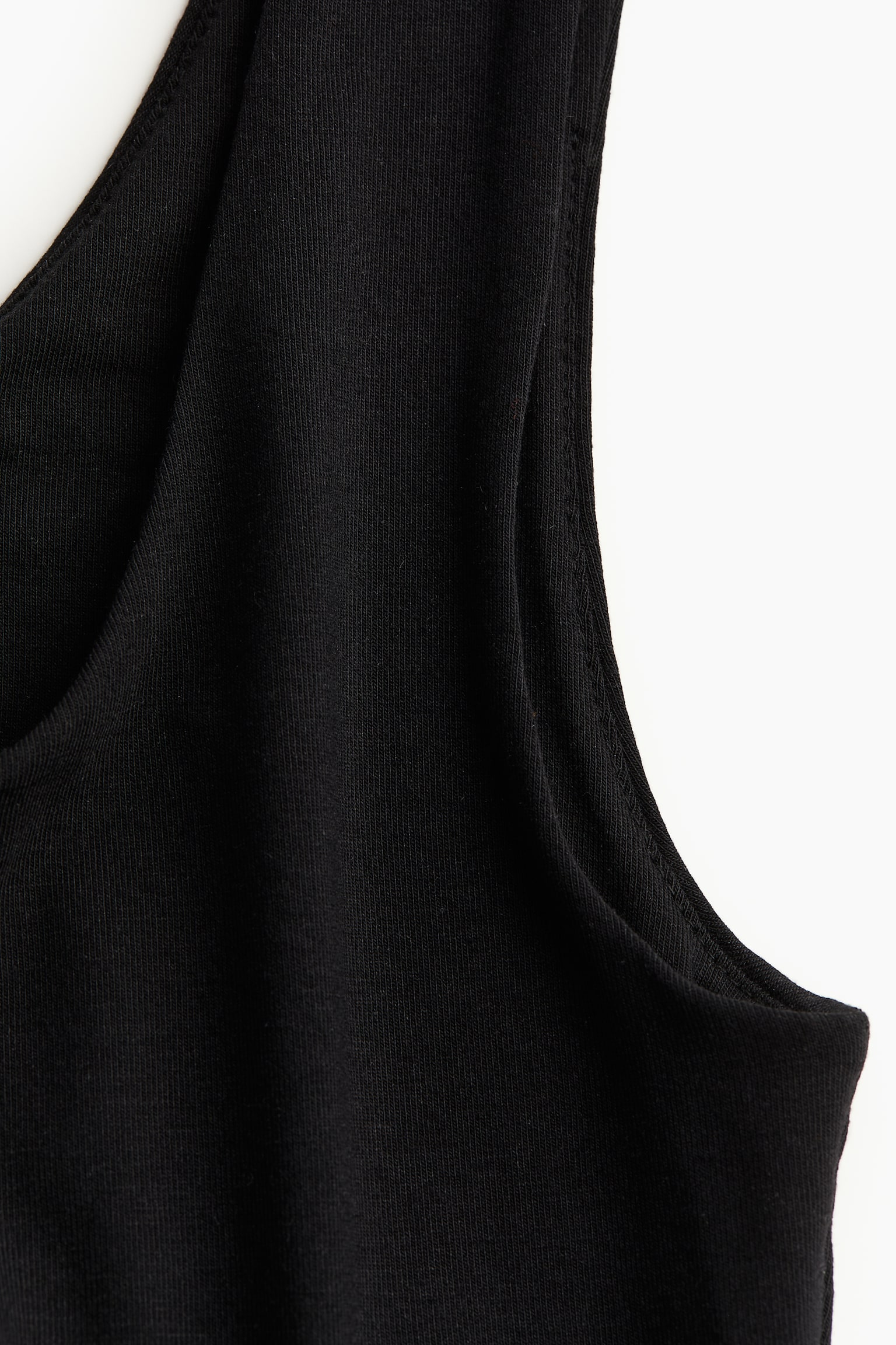 Long jersey dress - Black - 3