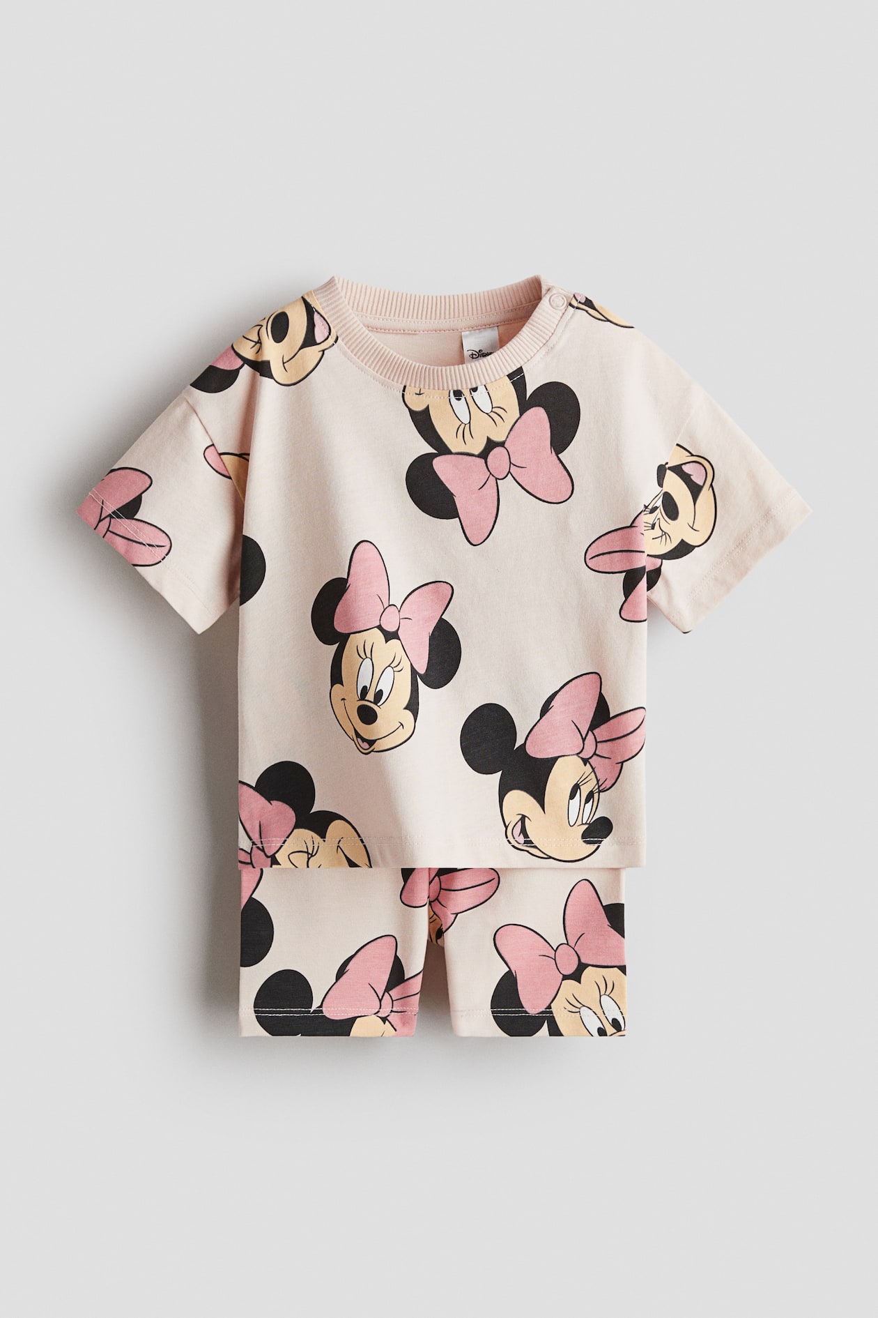 2-Piece Printed Cotton Set - Light pink/Minnie Mouse - Kids | H&M US