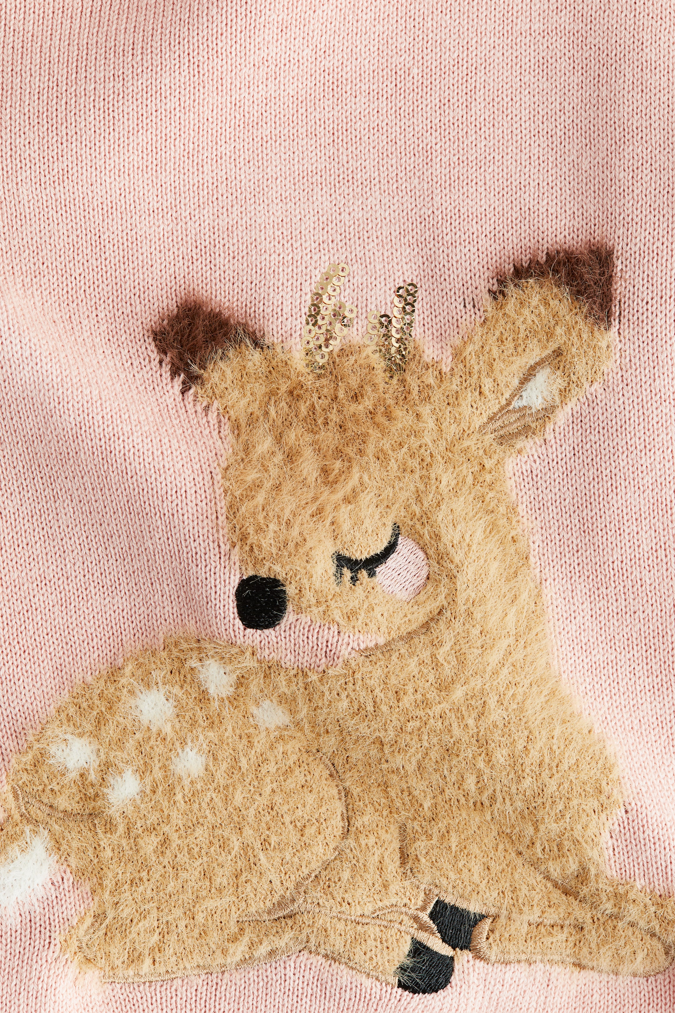 Größeres Bild ansehen: Baumwollpullover in Jacquardstrick - Light pink/Reindeer - Kids | H&M DE 2