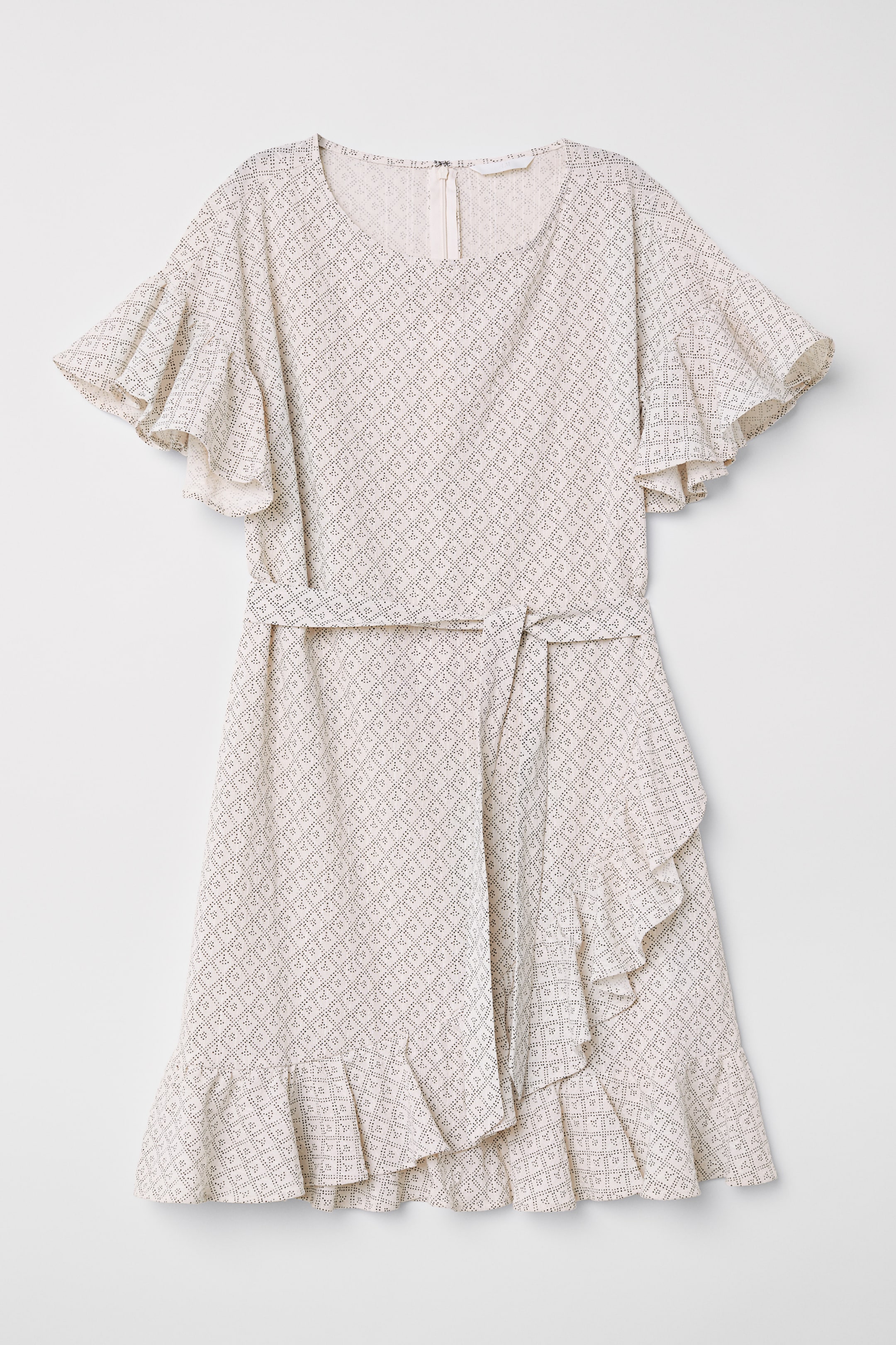 View larger image: Patterned flounced dress - White/Patterned - Ladies | H&M IE 1